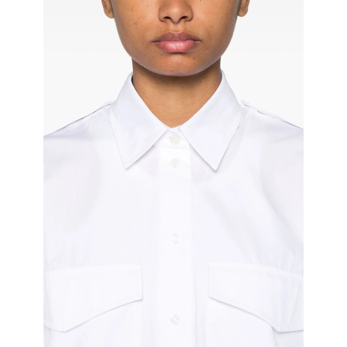 logo-embroidered cotton shirt - Img 5