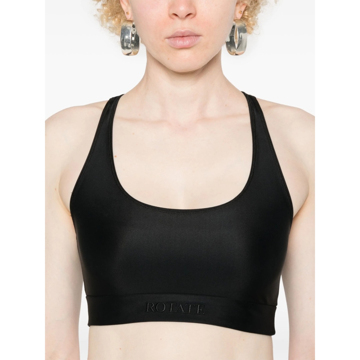 logo-embroidered crop top - Img 5