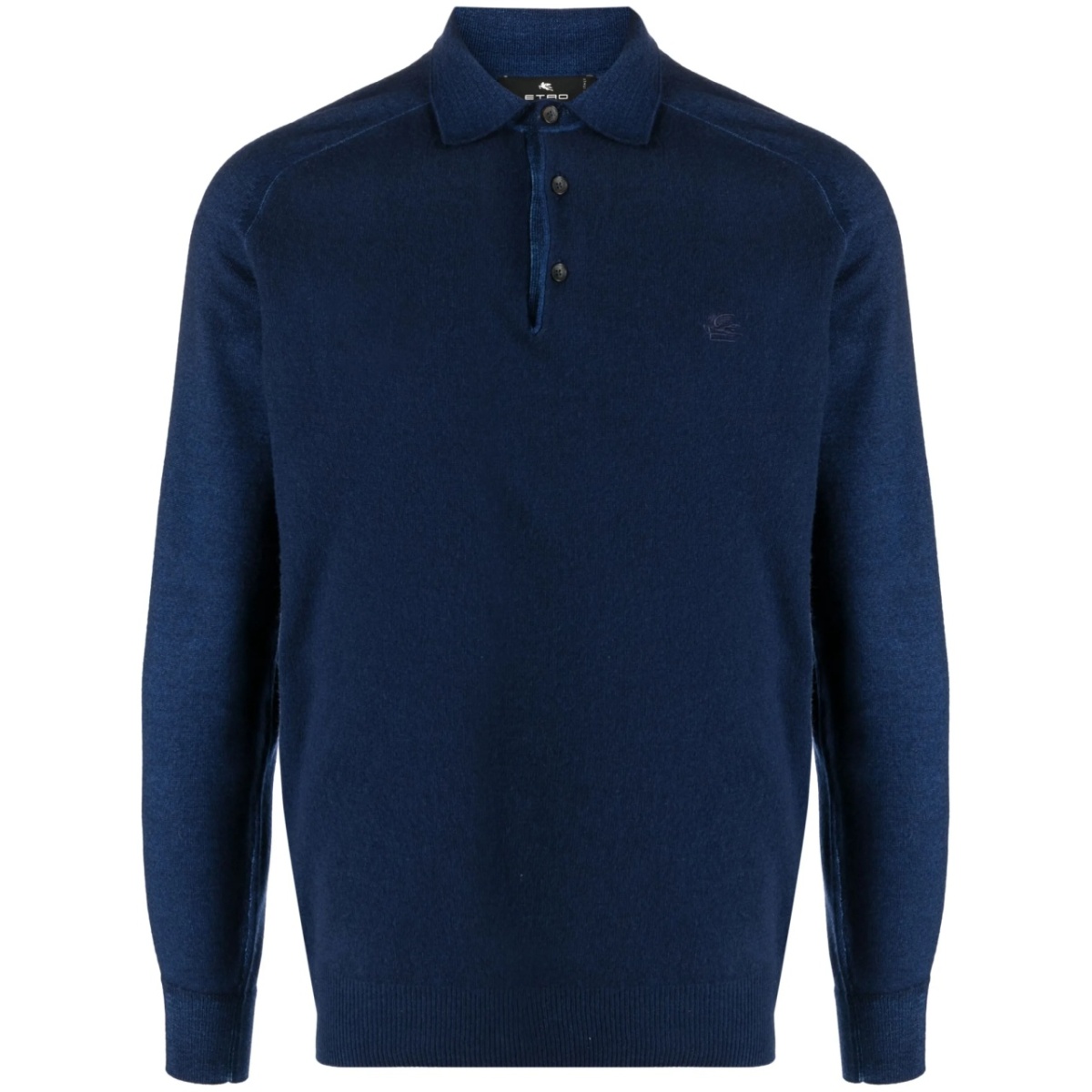 logo-embroidered knitted polo shirt