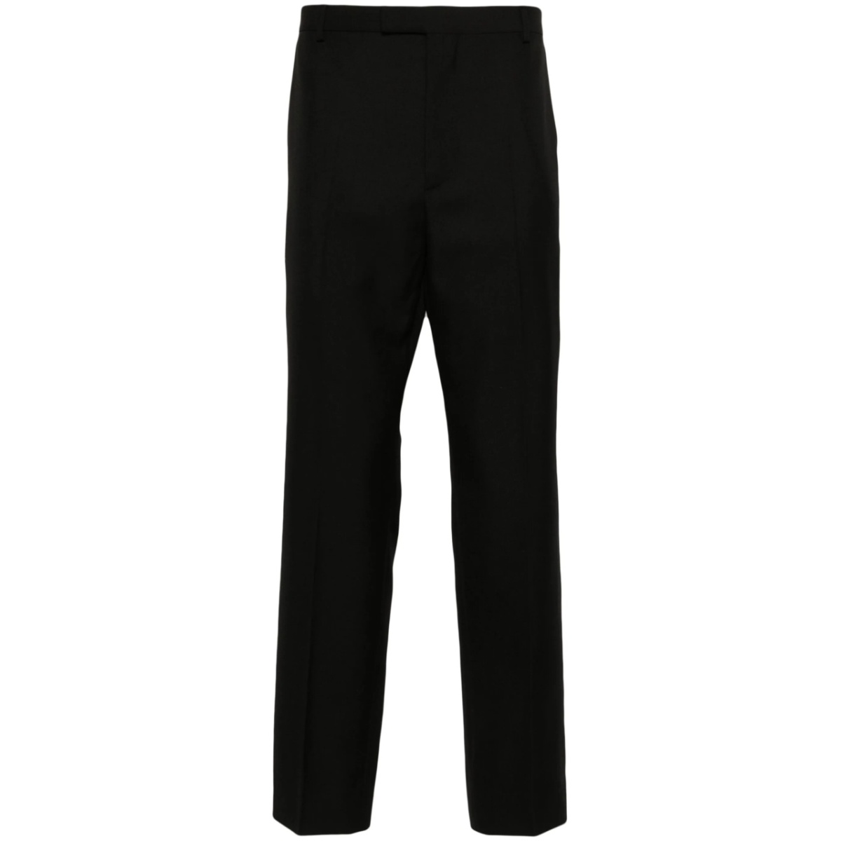 logo-embroidered twill tailored trousers