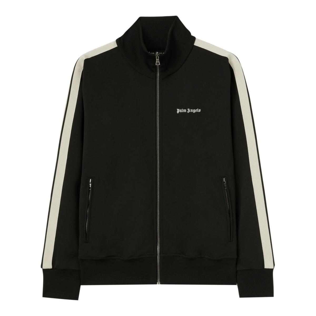 logo-embroidered zip-up jacket