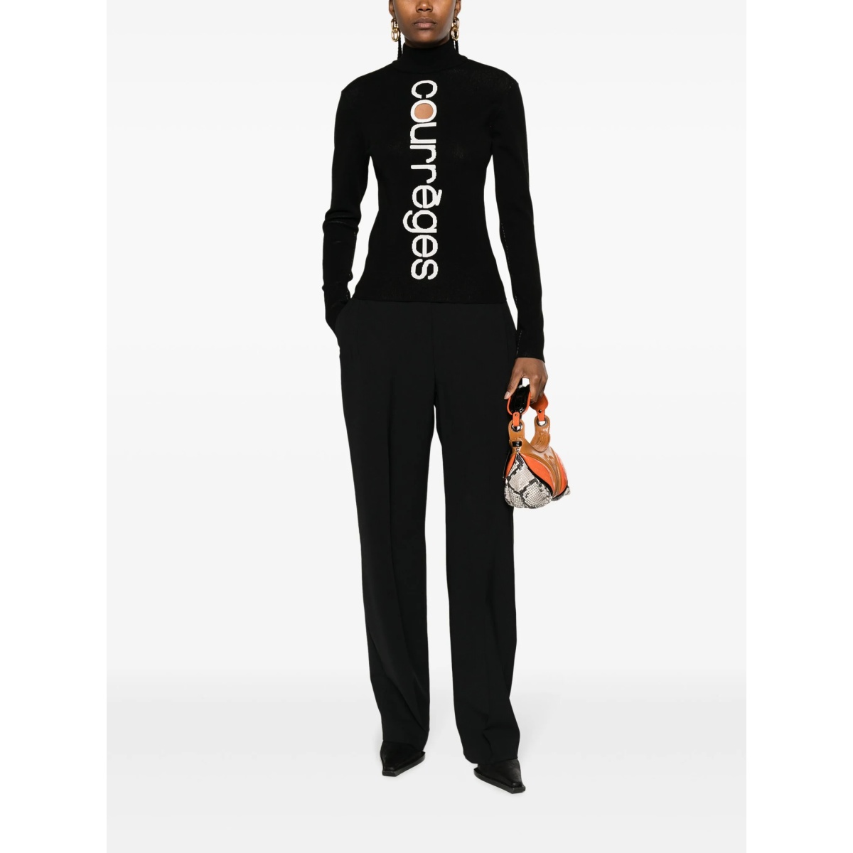 logo-intarsia cut-out jumper - Img 2