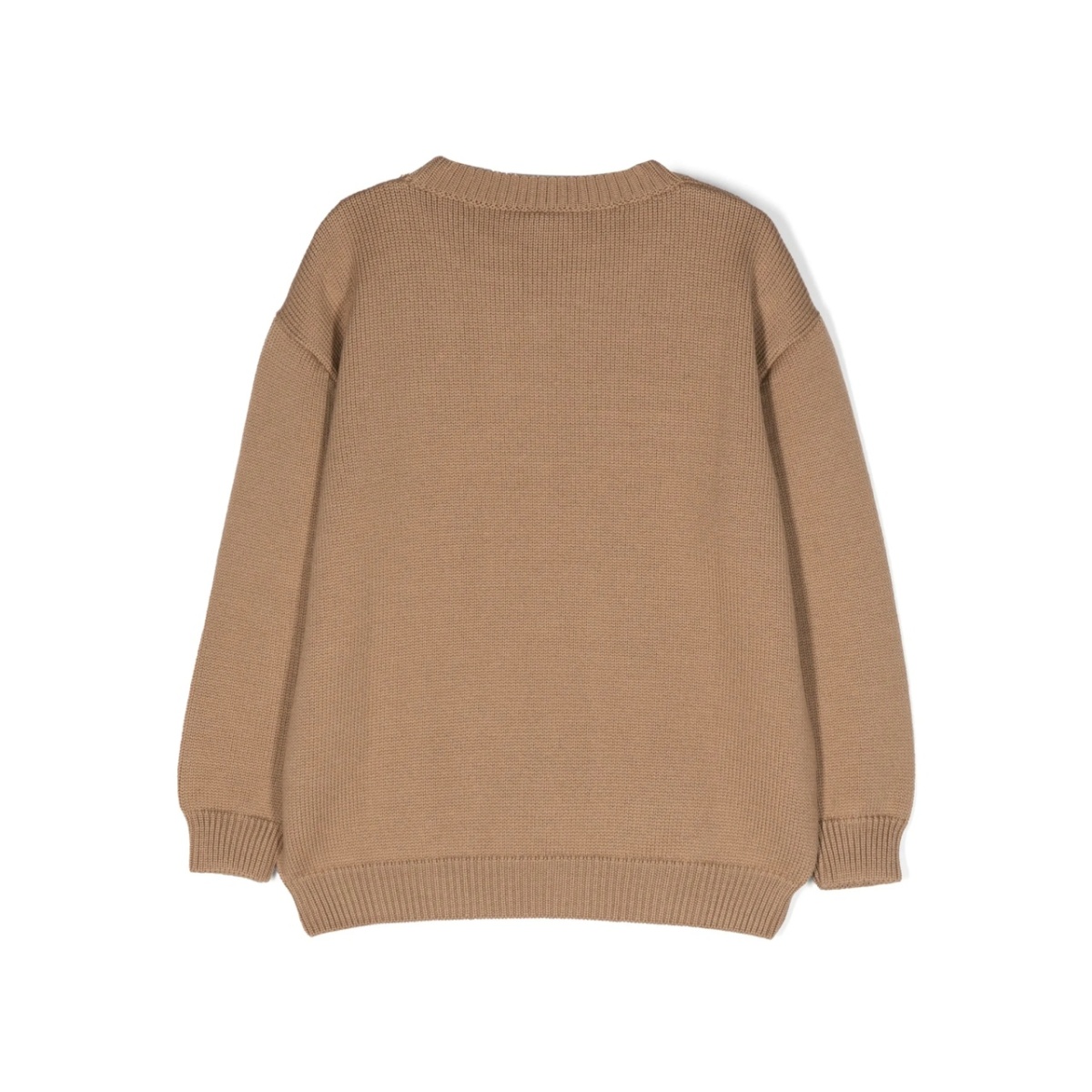 logo-intarsia wool jumper - Img 2
