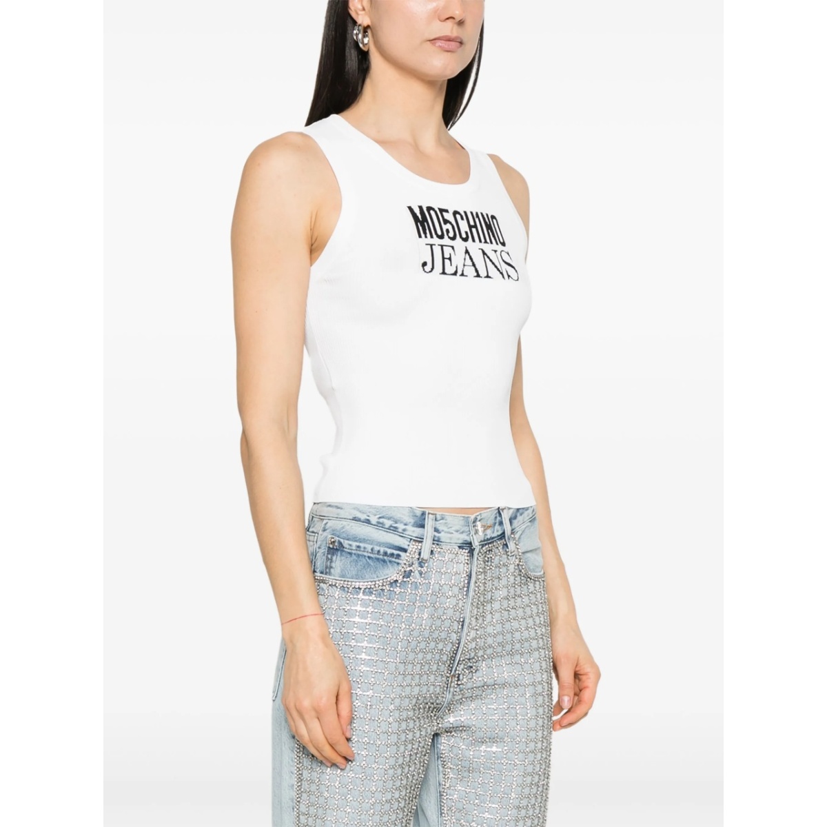 logo-jacquard tank top - Img 3