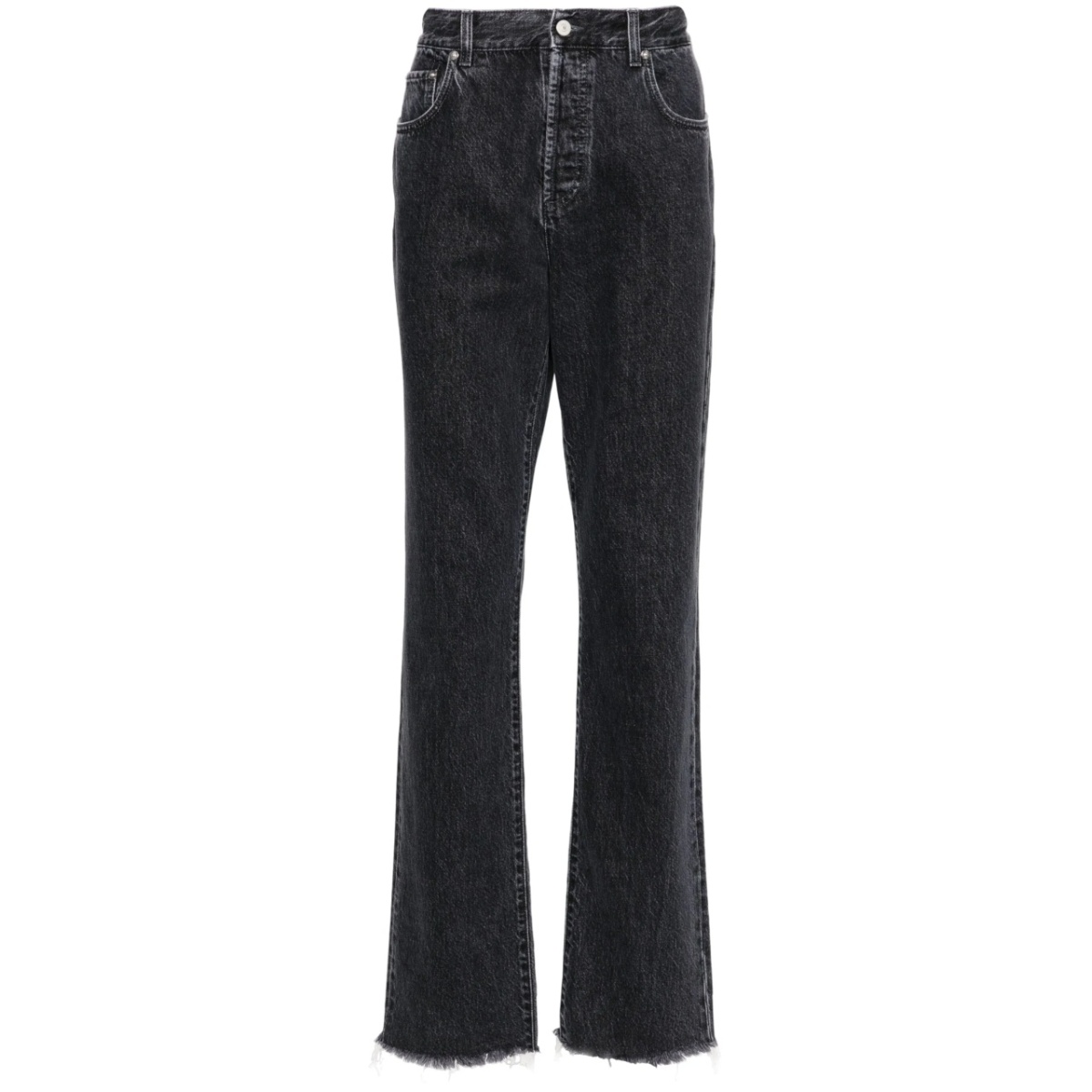 logo-patch cotton jeans