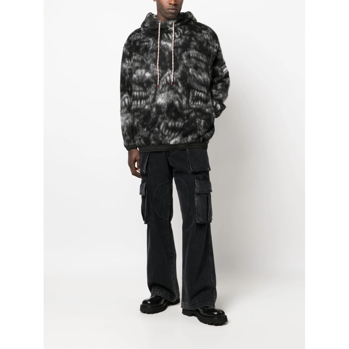 logo-patch drawstring hoodie - Img 2
