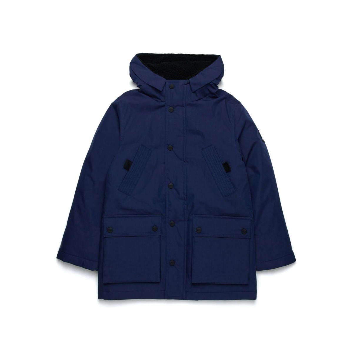 logo-patch hooded jacket