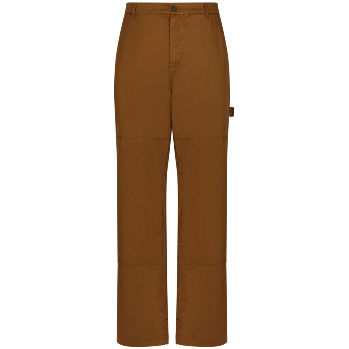 logo-patch straight-leg trousers