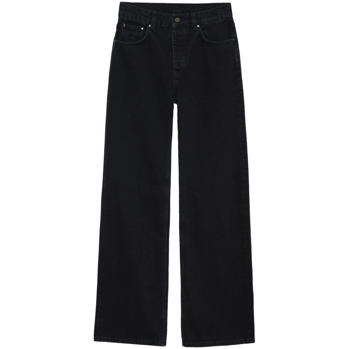 logo-patch wide-leg jeans