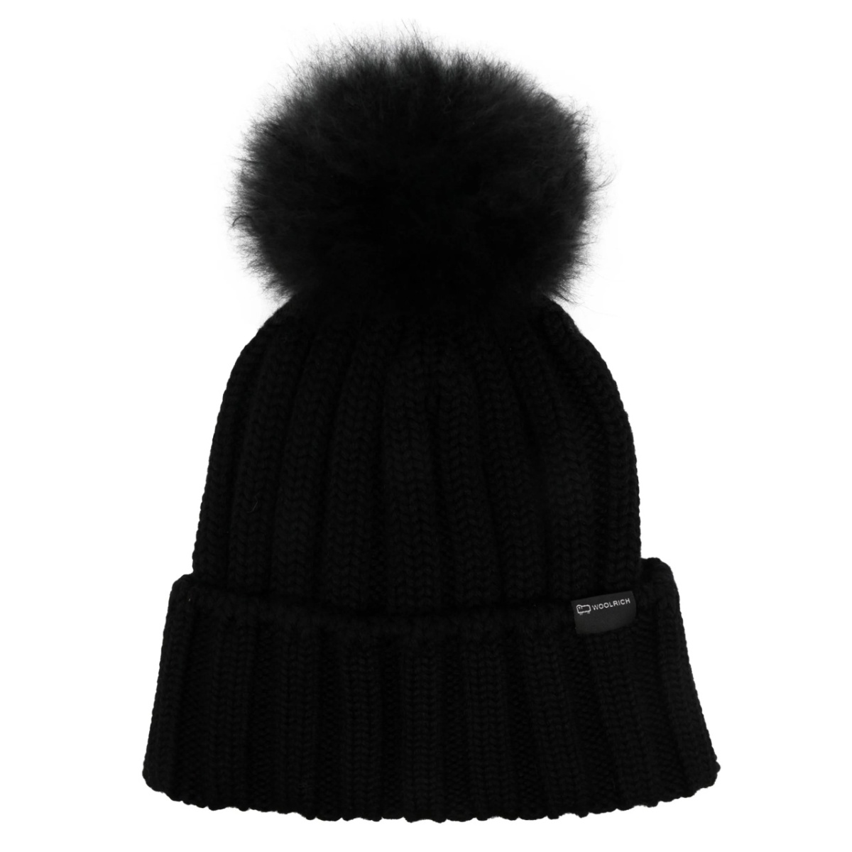 logo-patch wool beanie
