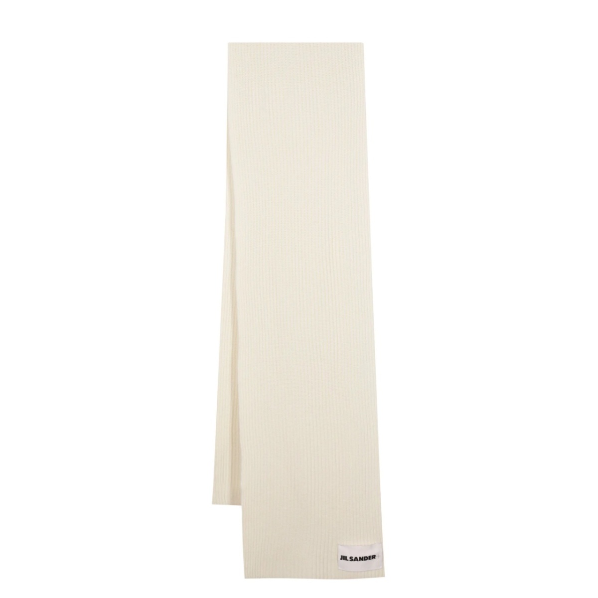 logo-patch wool scarf