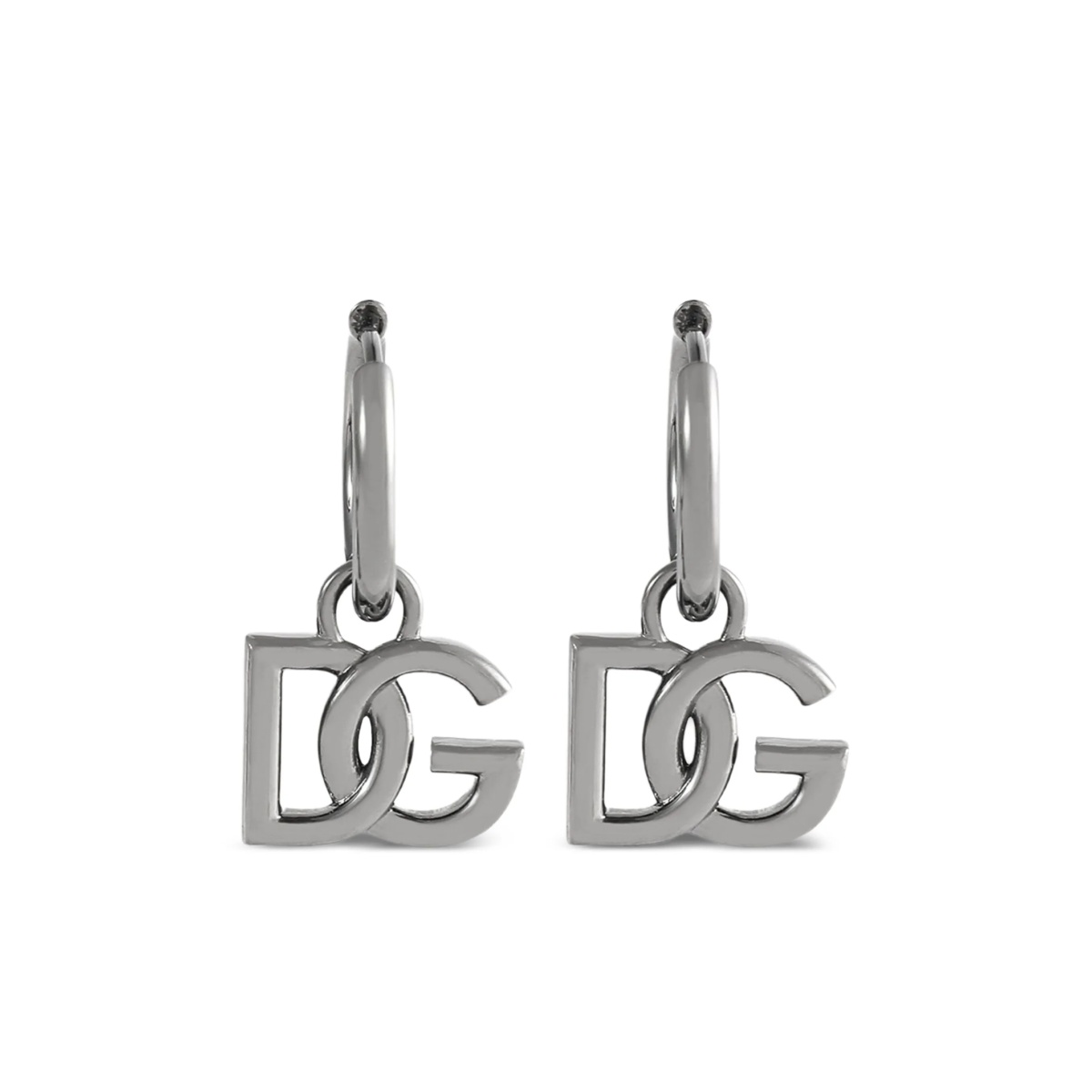 logo-pendant earrings
