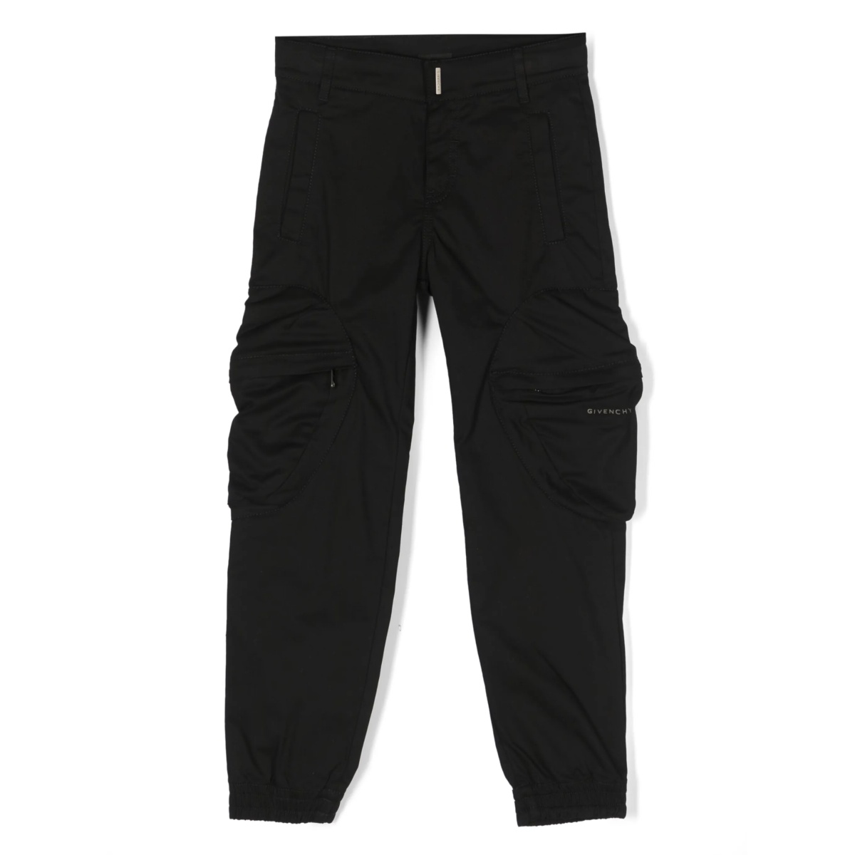 logo-plaque gabardine trousers