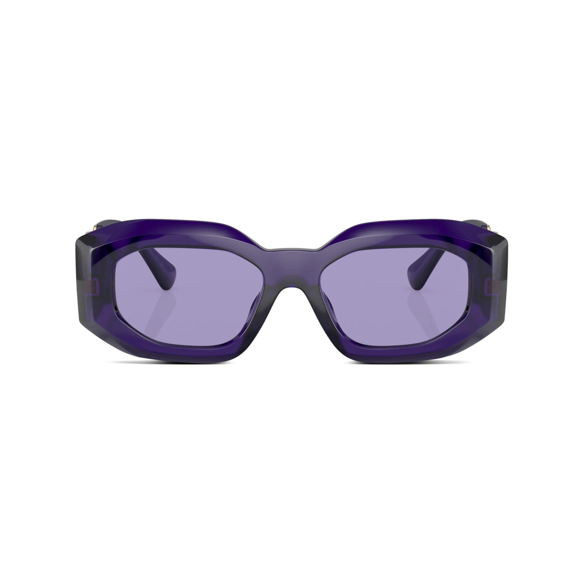 logo-plaque geometric-frame sunglasses