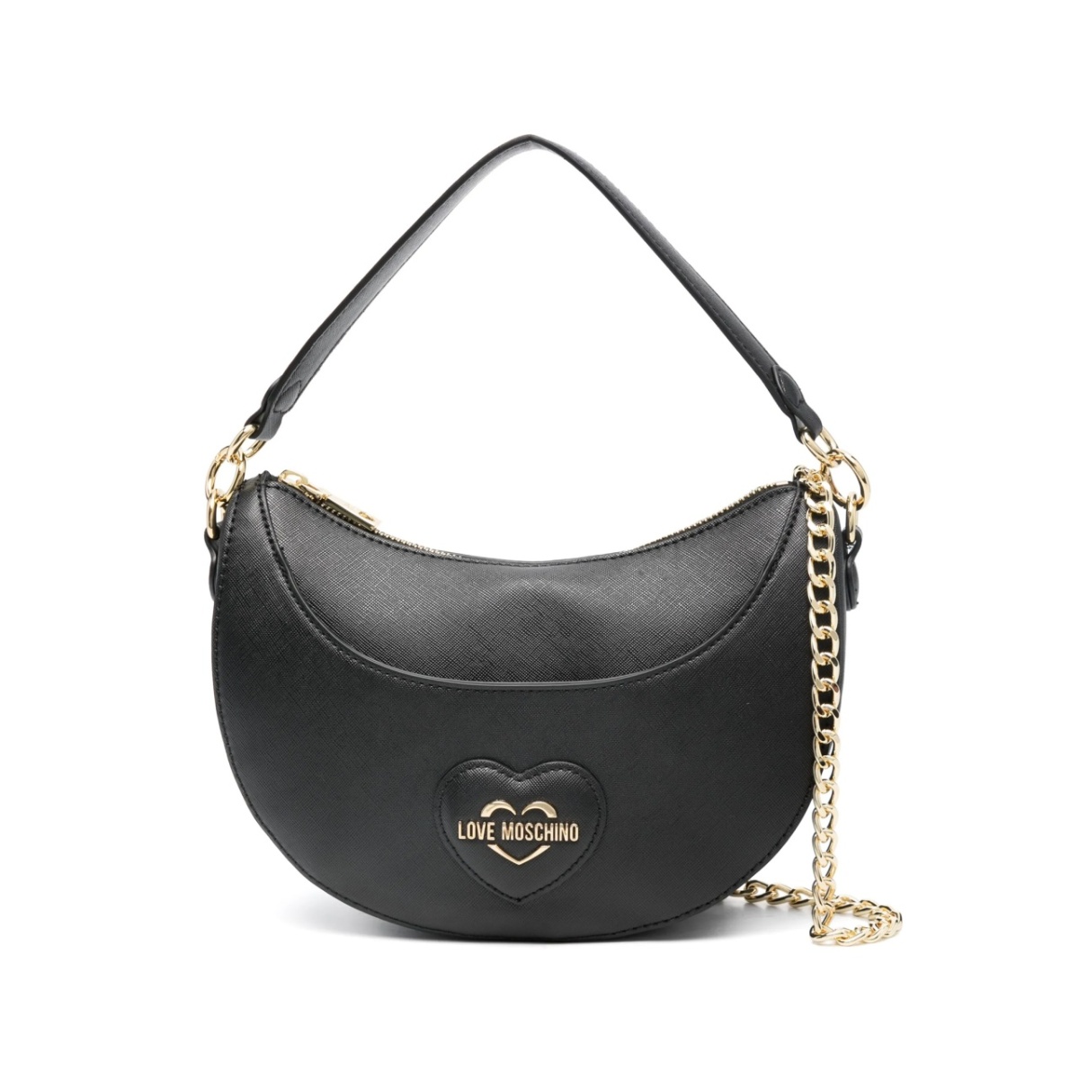 logo-plaque heart-patch shoulder bag