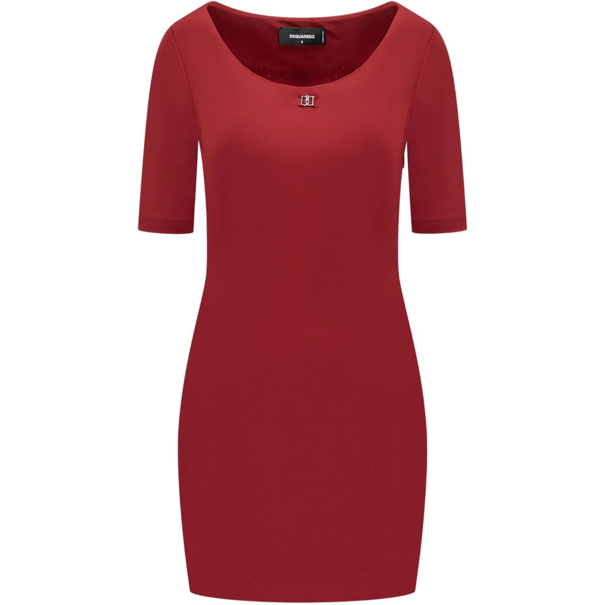 logo-plaque mini dress