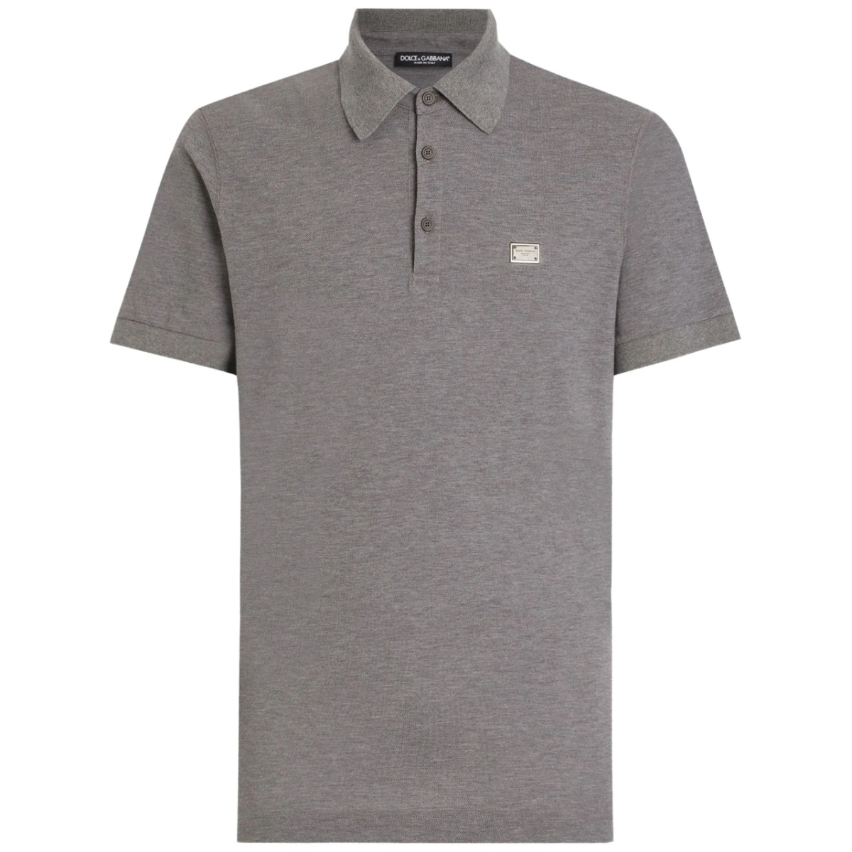 logo-plaque polo shirt