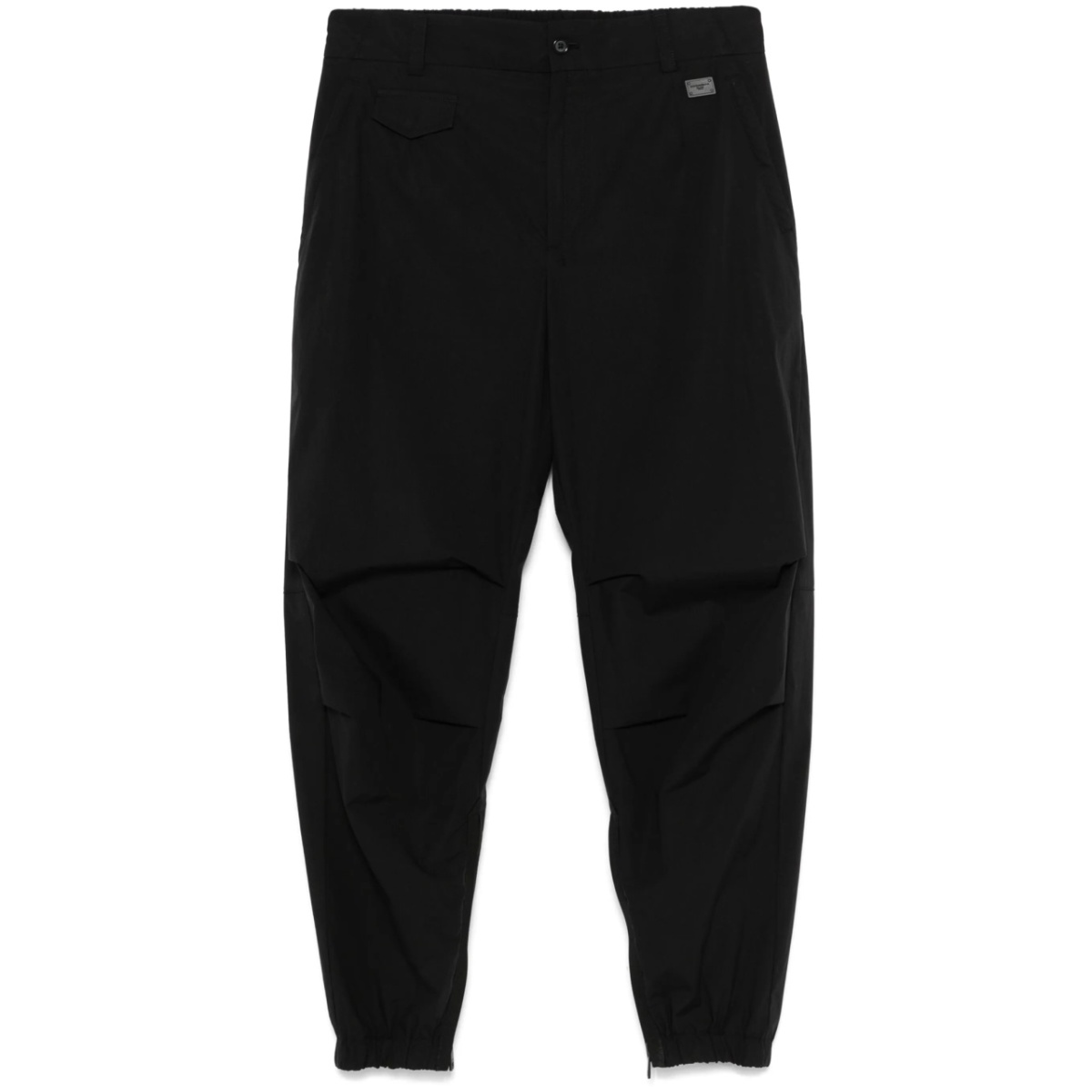 logo-plaque tapered trousers