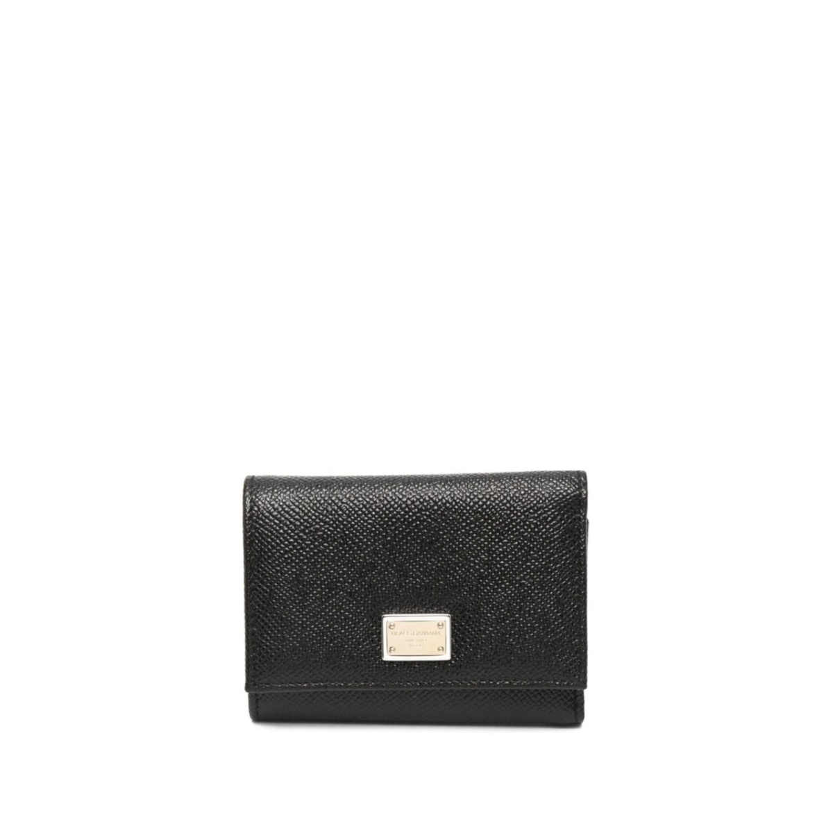 logo plaque tri-fold wallet