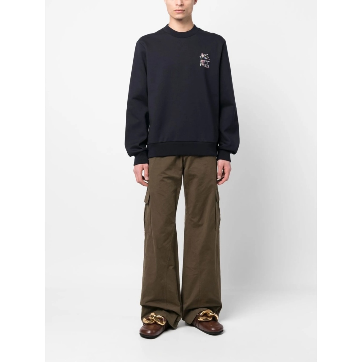 logo-print cotton sweater - Img 2