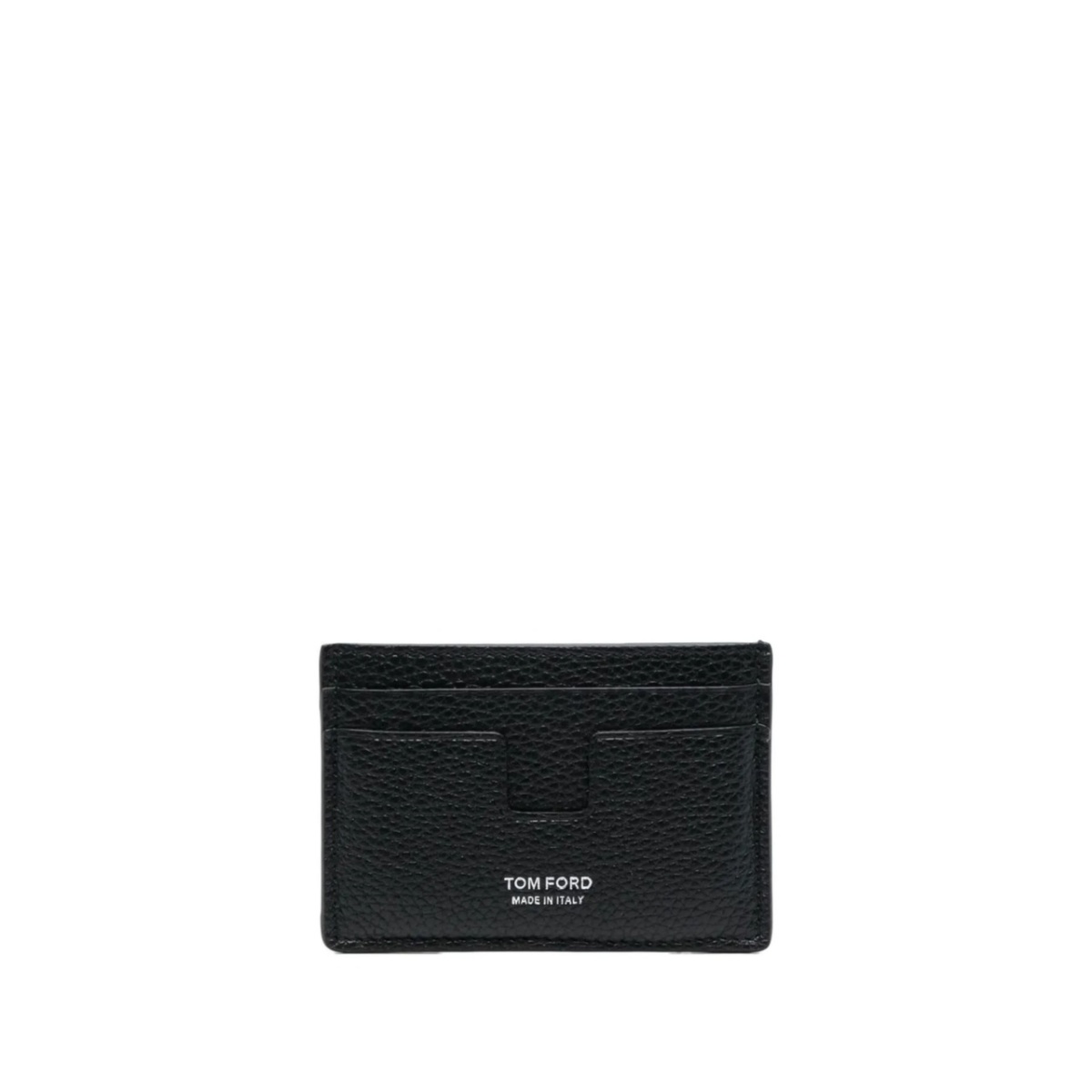 logo-print leather cardholder