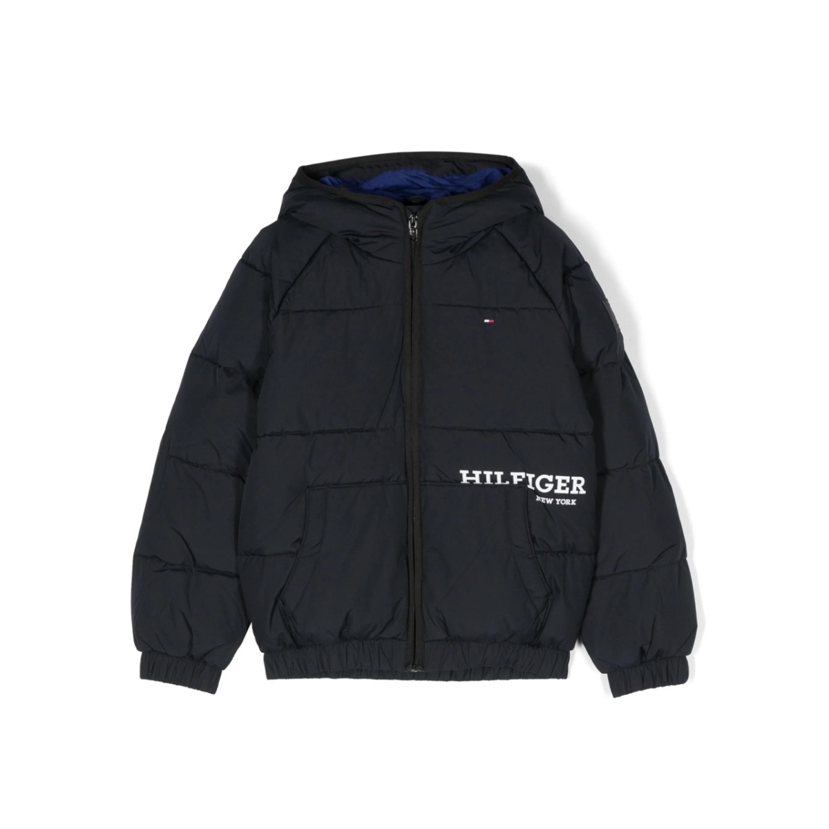 logo-print padded jacket