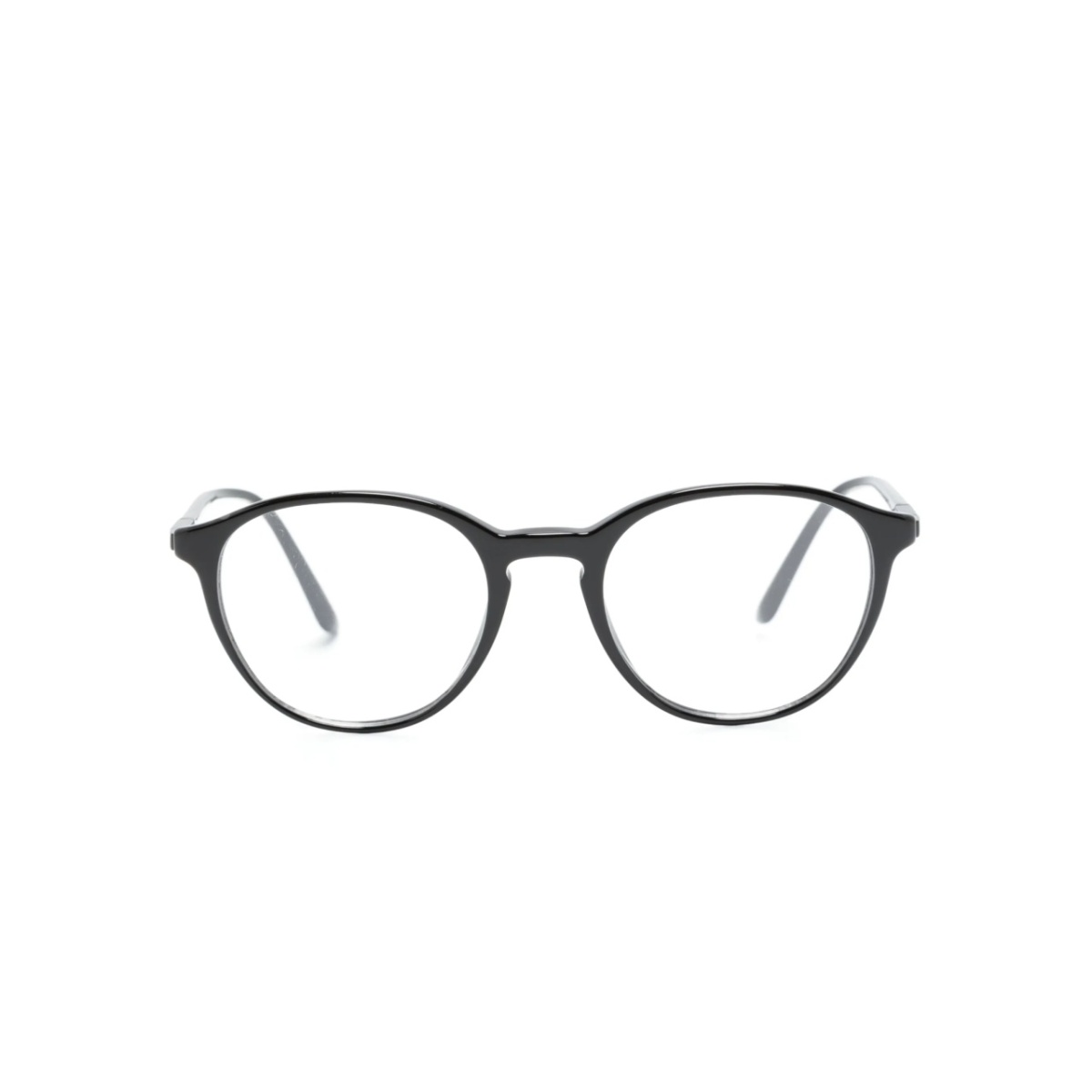 logo-print round-frame glasses
