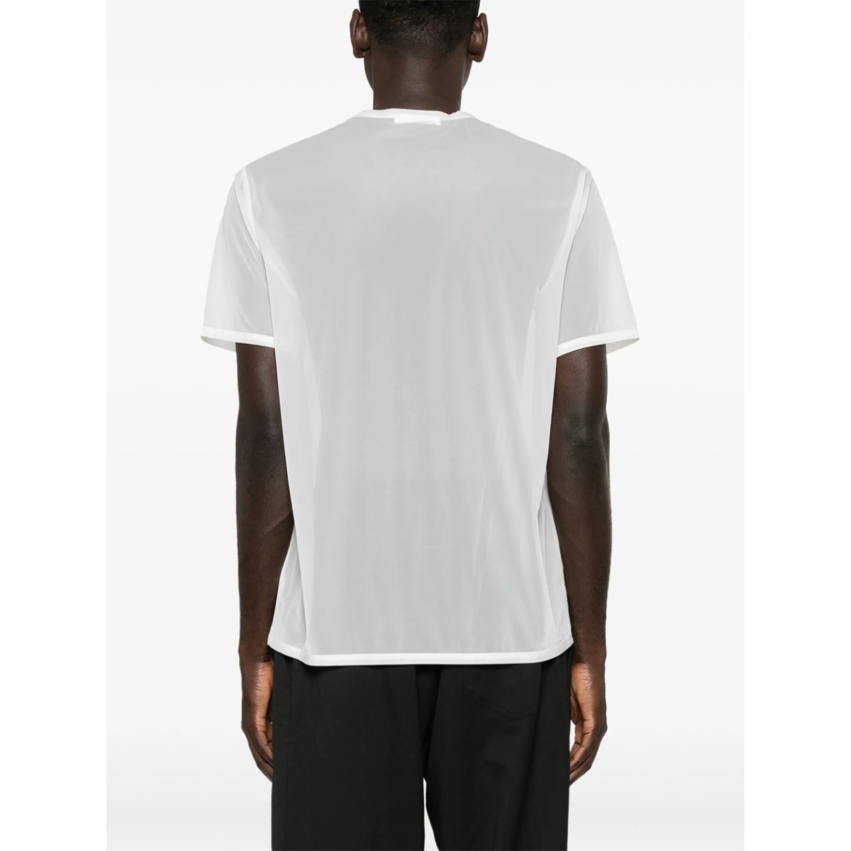 logo-print sheer T-shirt - Img 5