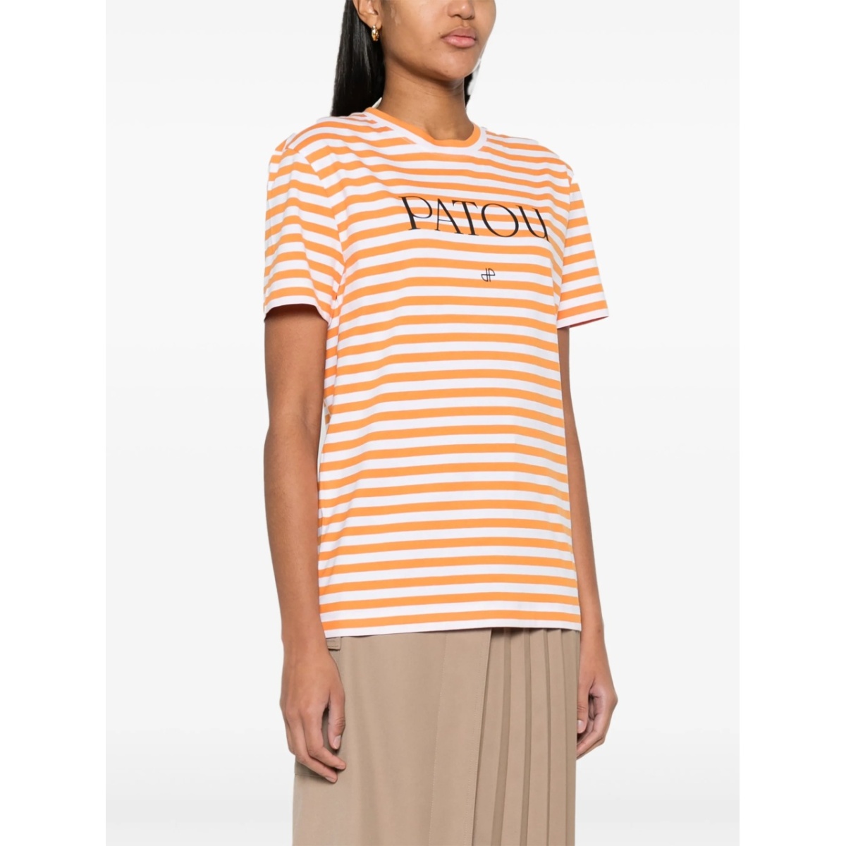 logo-print striped T-shirt - Img 3