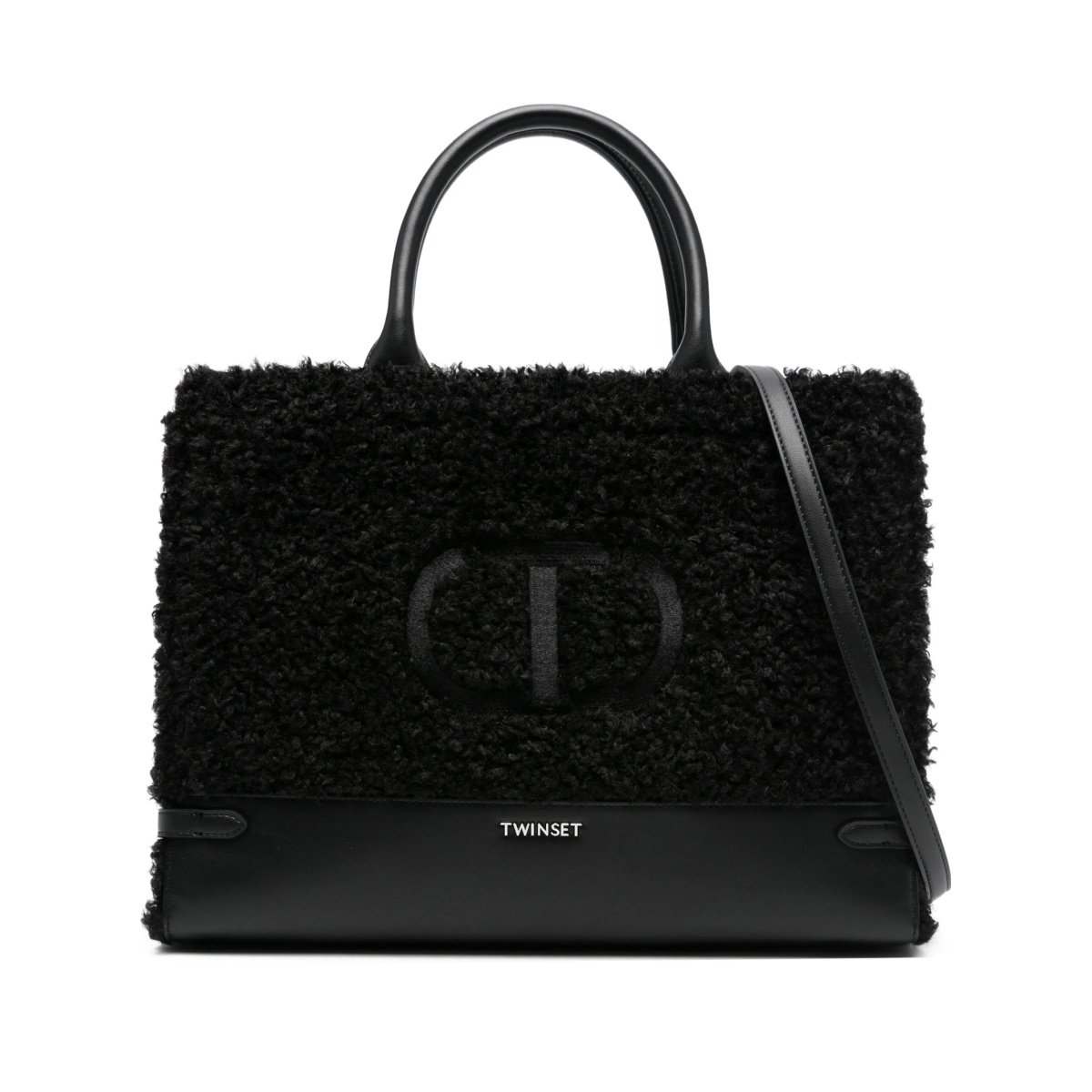 logo-print tote bag