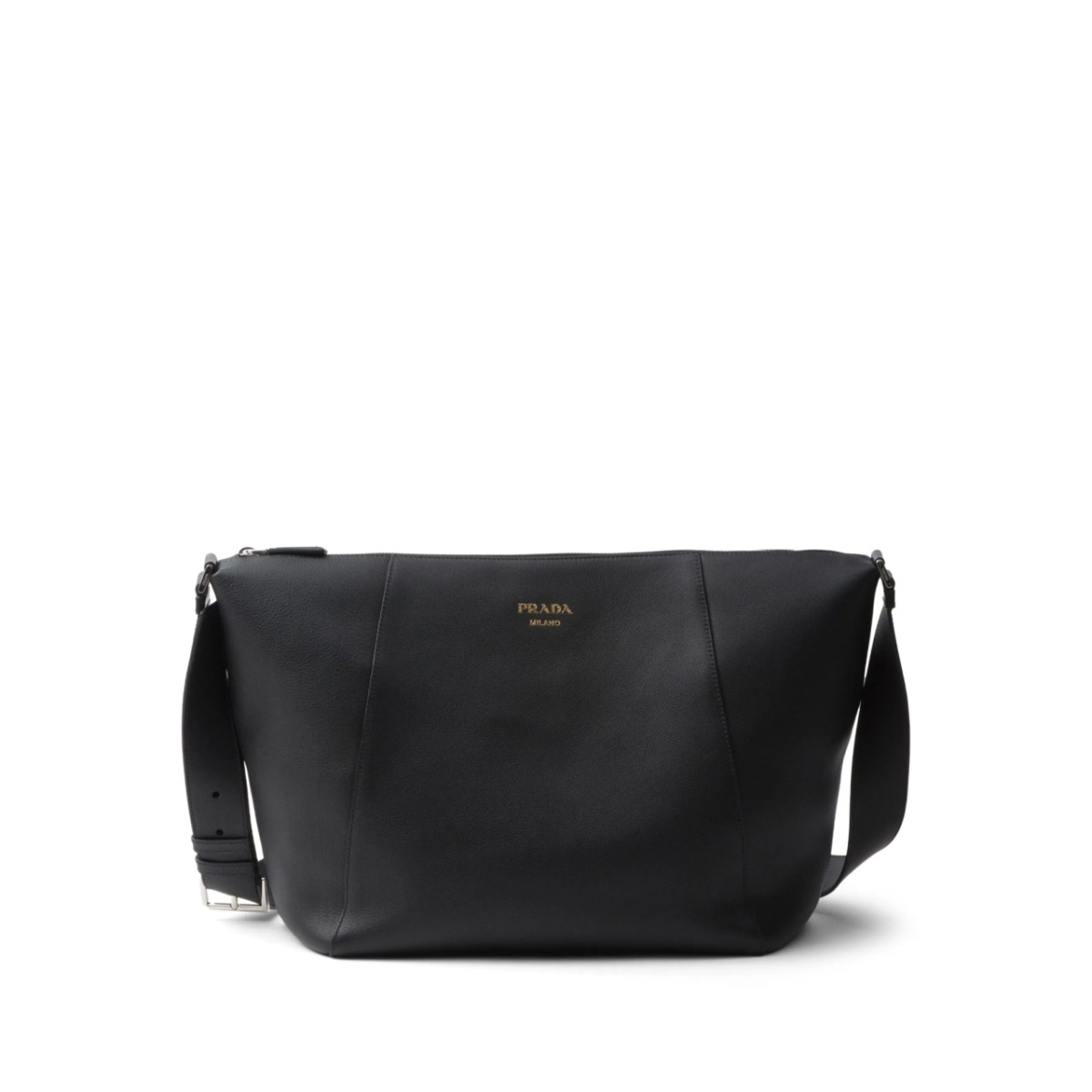 logo-stamp leather shoulder bag