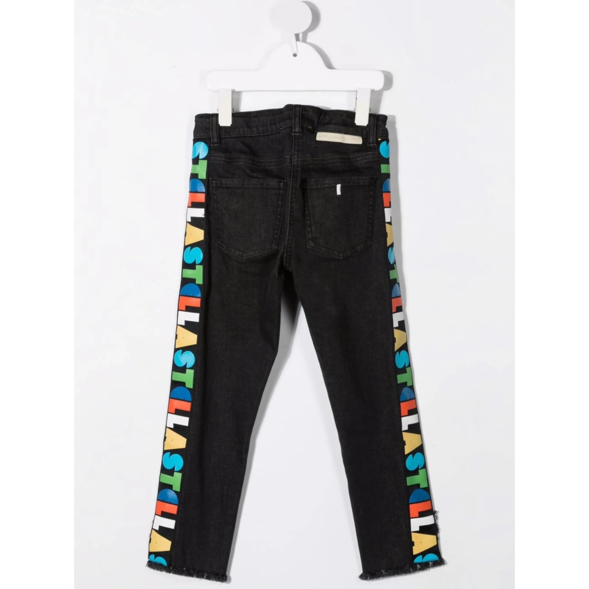 logo-stripe denim jeans - Img 2