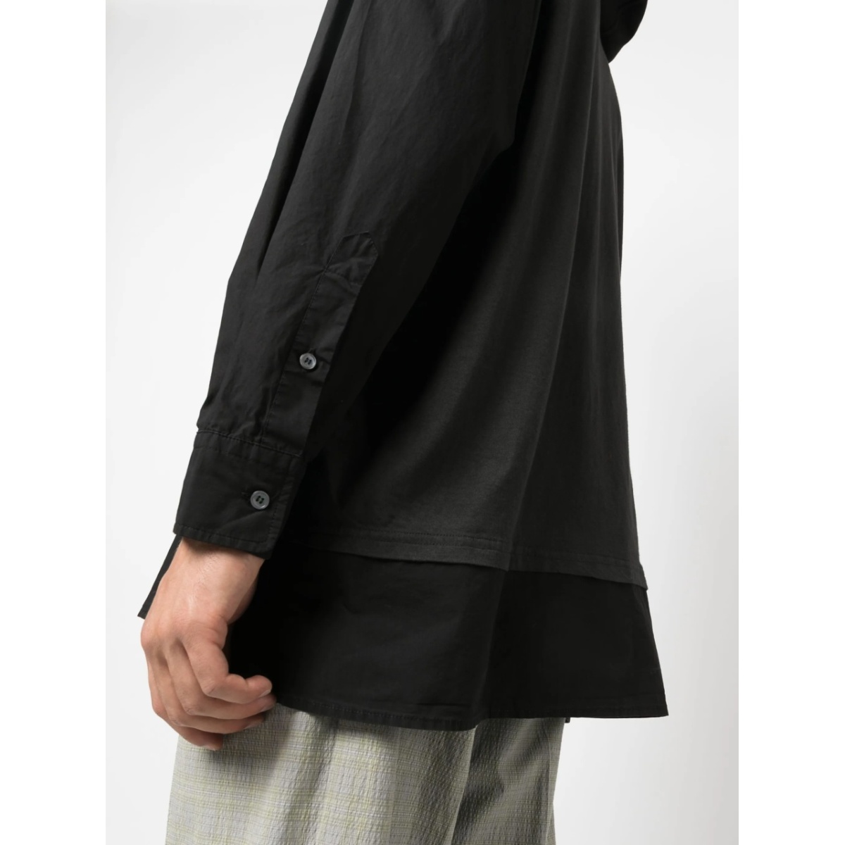 long-sleeve layered hooded T-shirt - Img 5