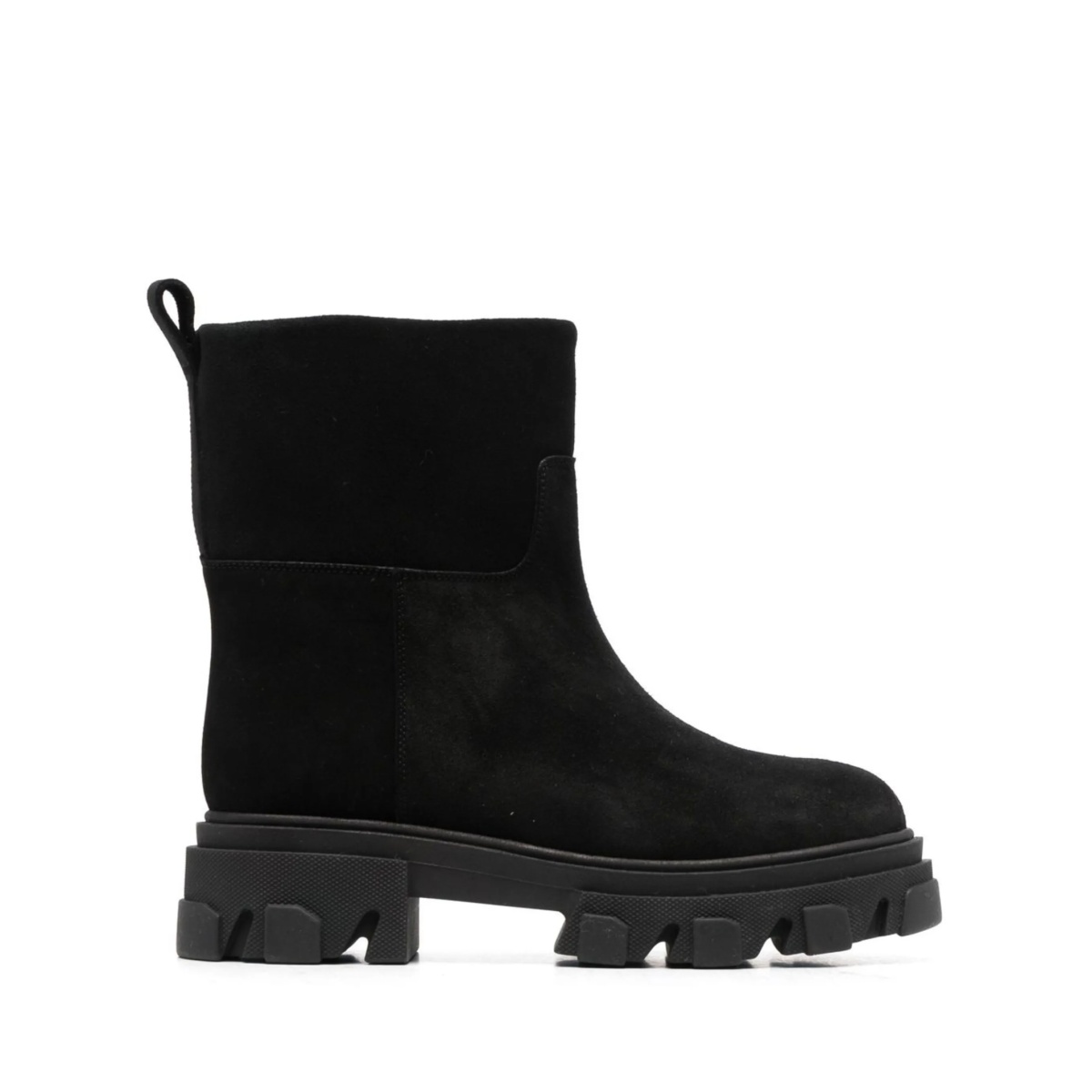 lug-sole suede ankle boots