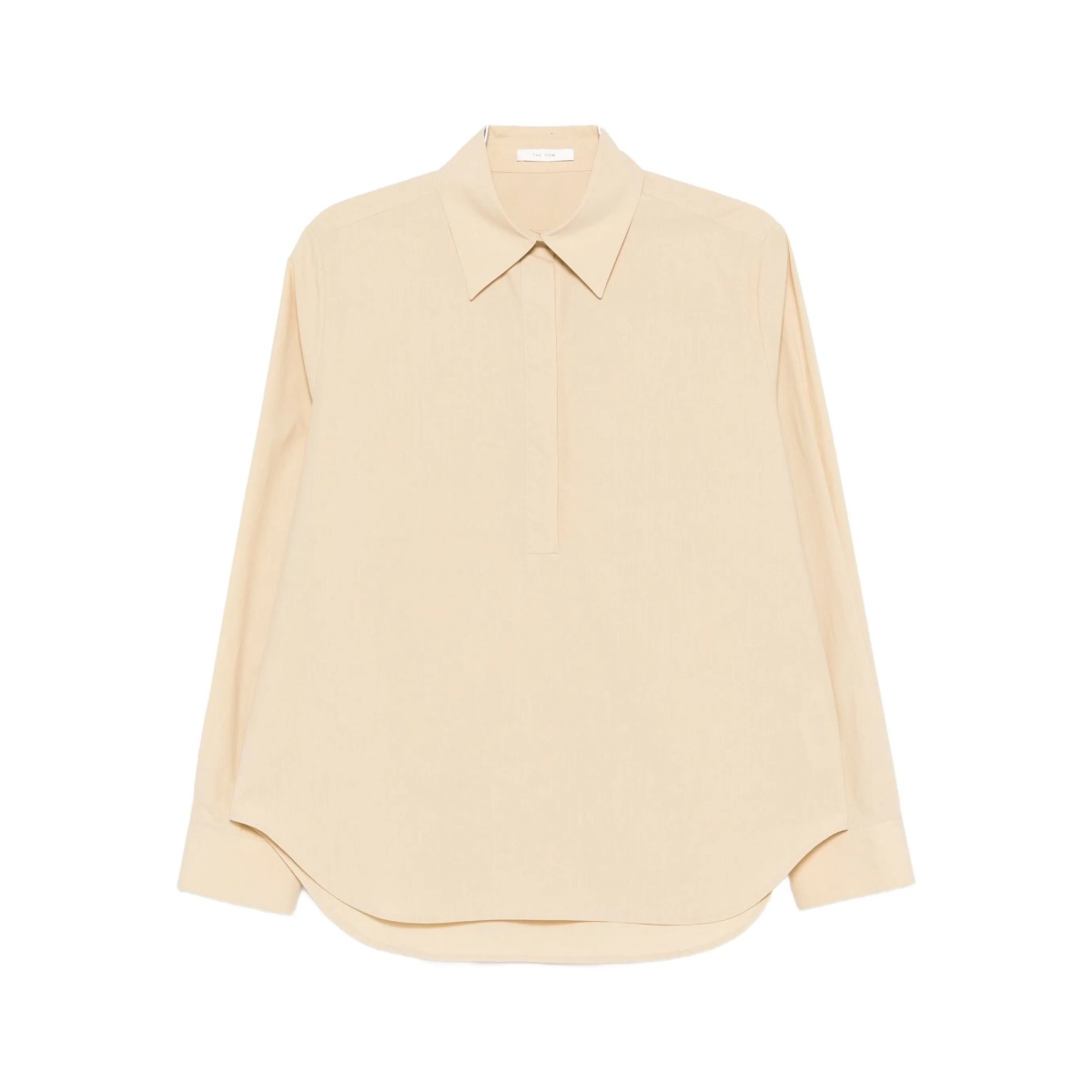 Margan long-sleeve curved hem shirt
