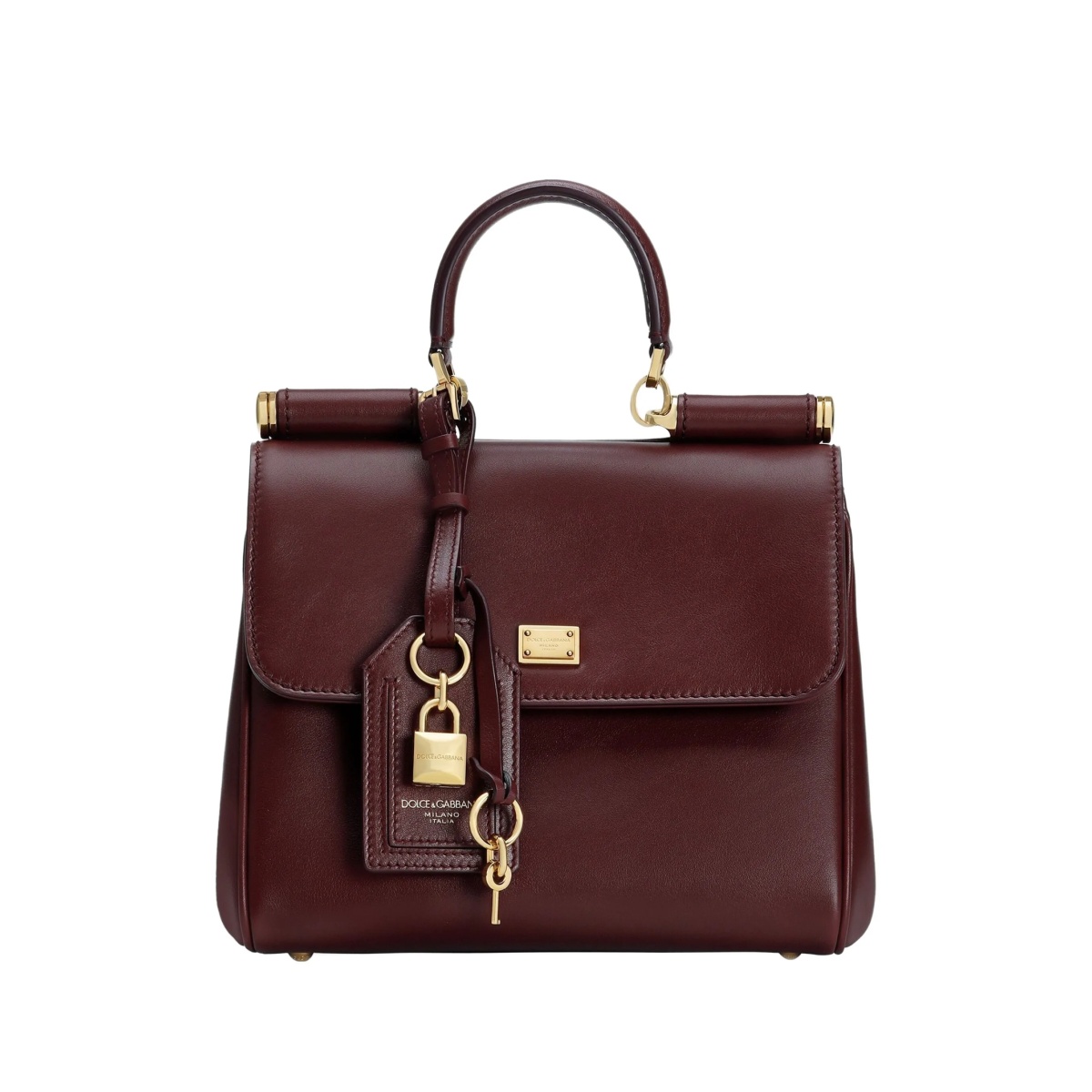 medium Sicily padlock-embellished leather handbag