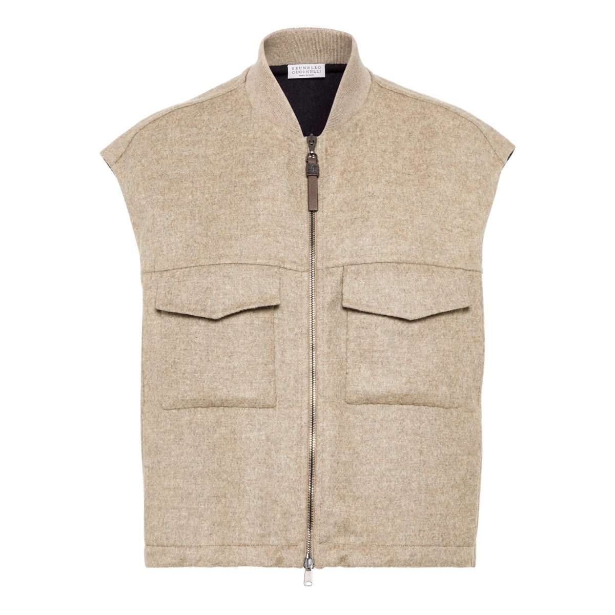 mélange-effect gilet