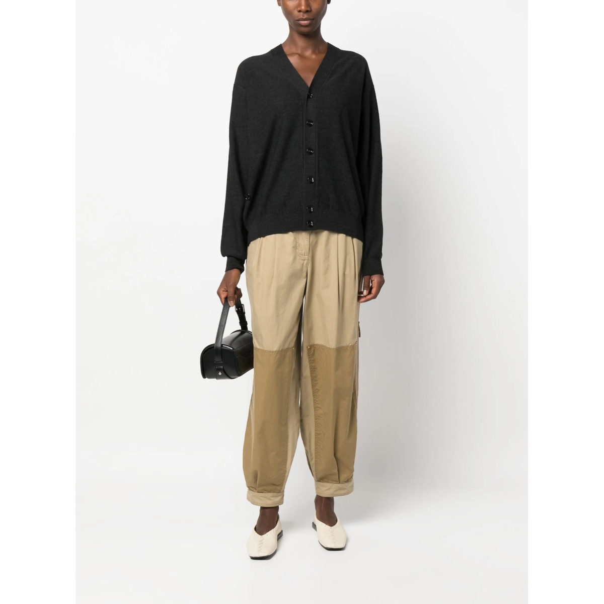mélange-effect wool blend cardigan - Img 3
