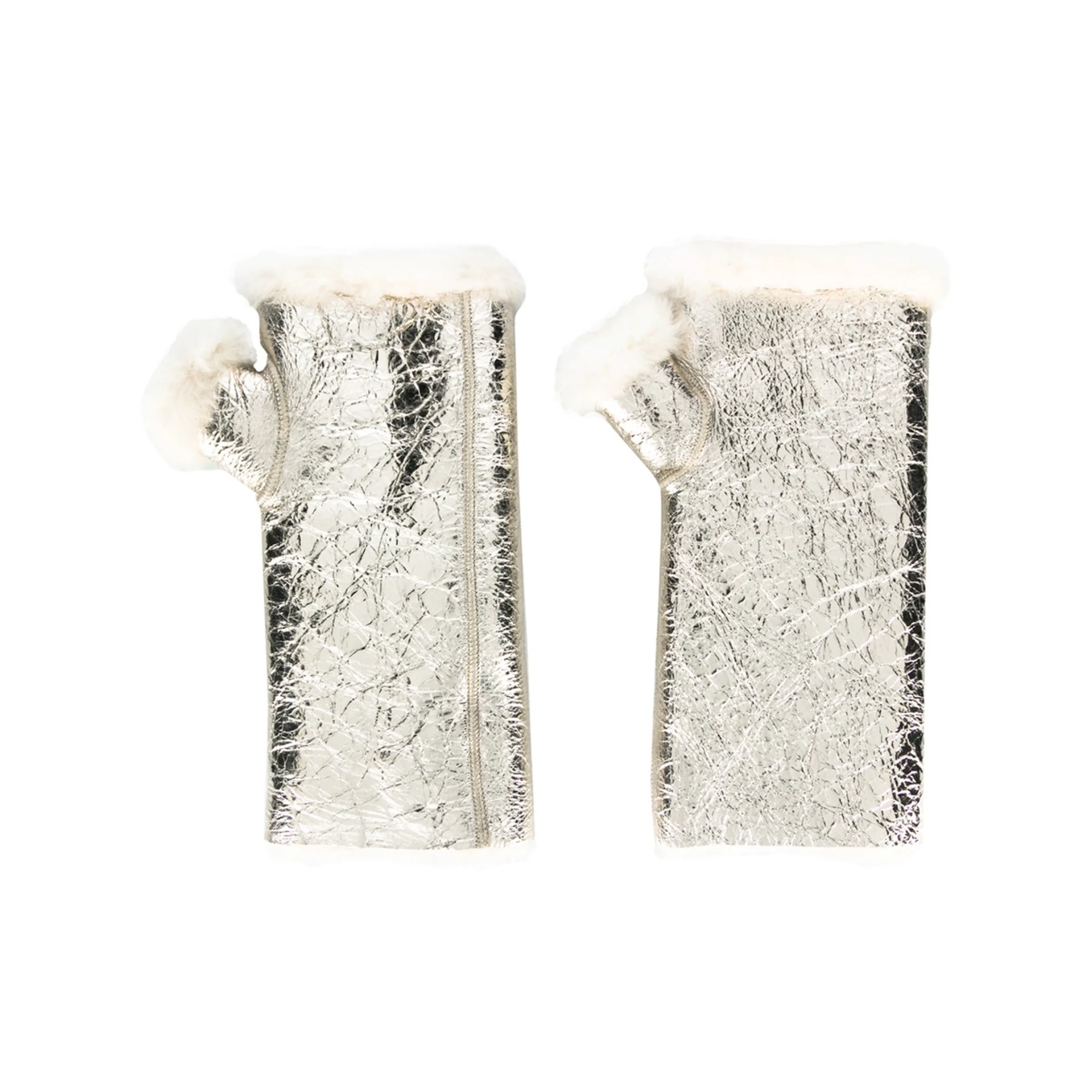 metallic lamb skin gloves