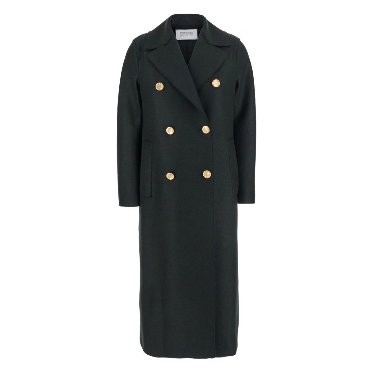 Military double-breasted gold-button coat