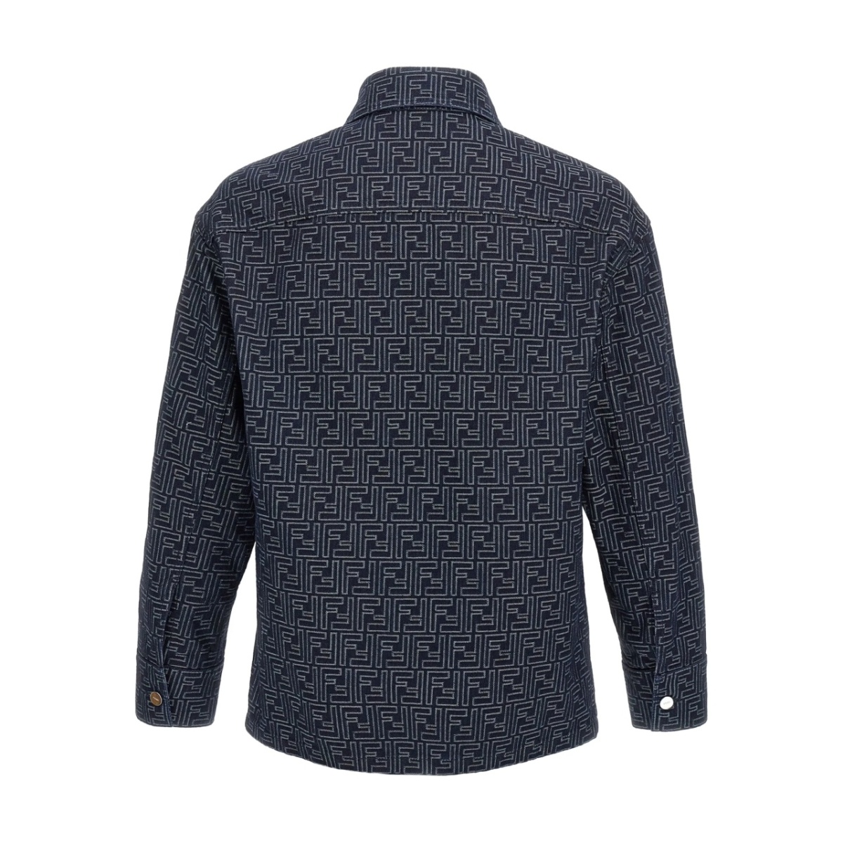 monogram-pattern shirt jacket - Img 2