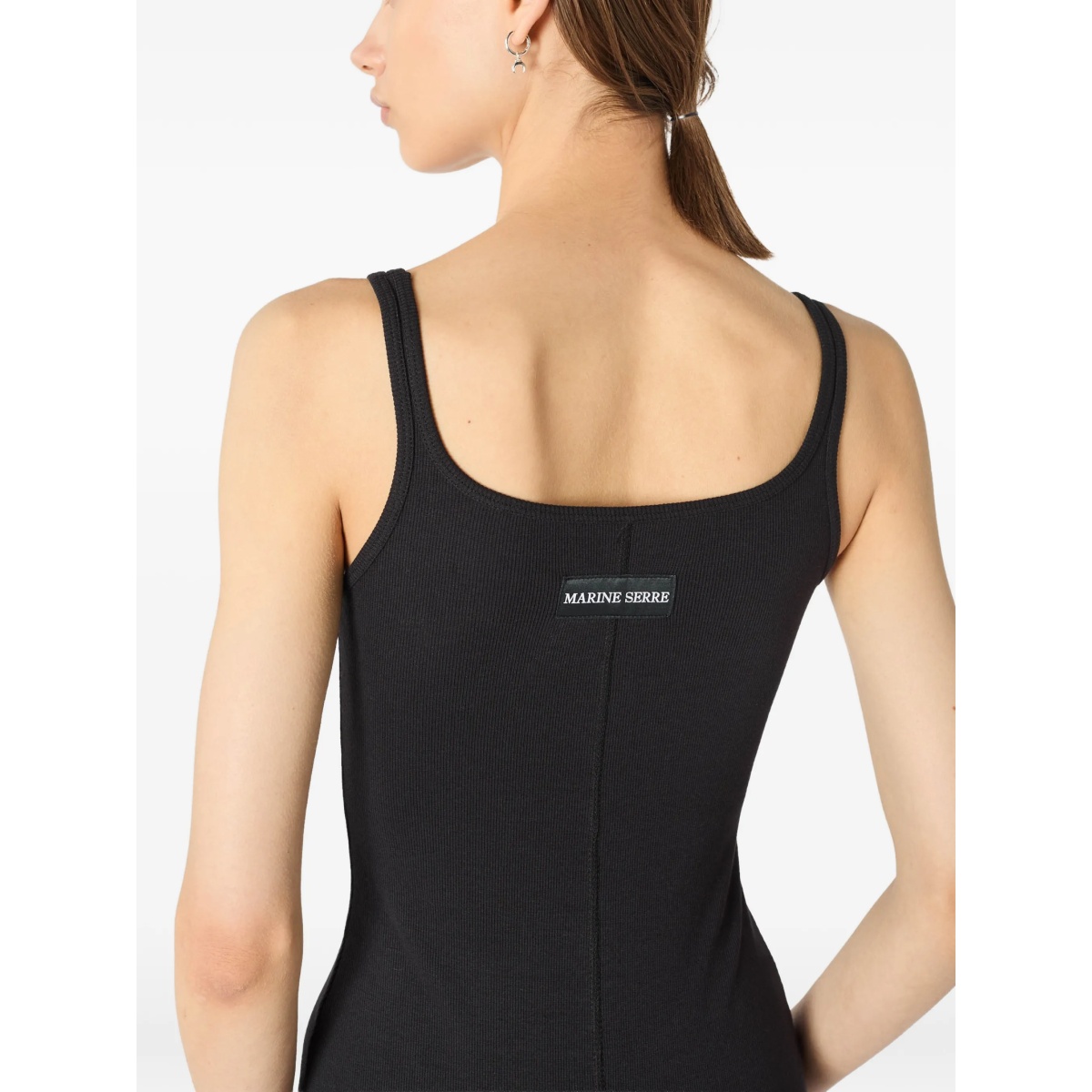 moon logo ribbed short catsuit - Img 4