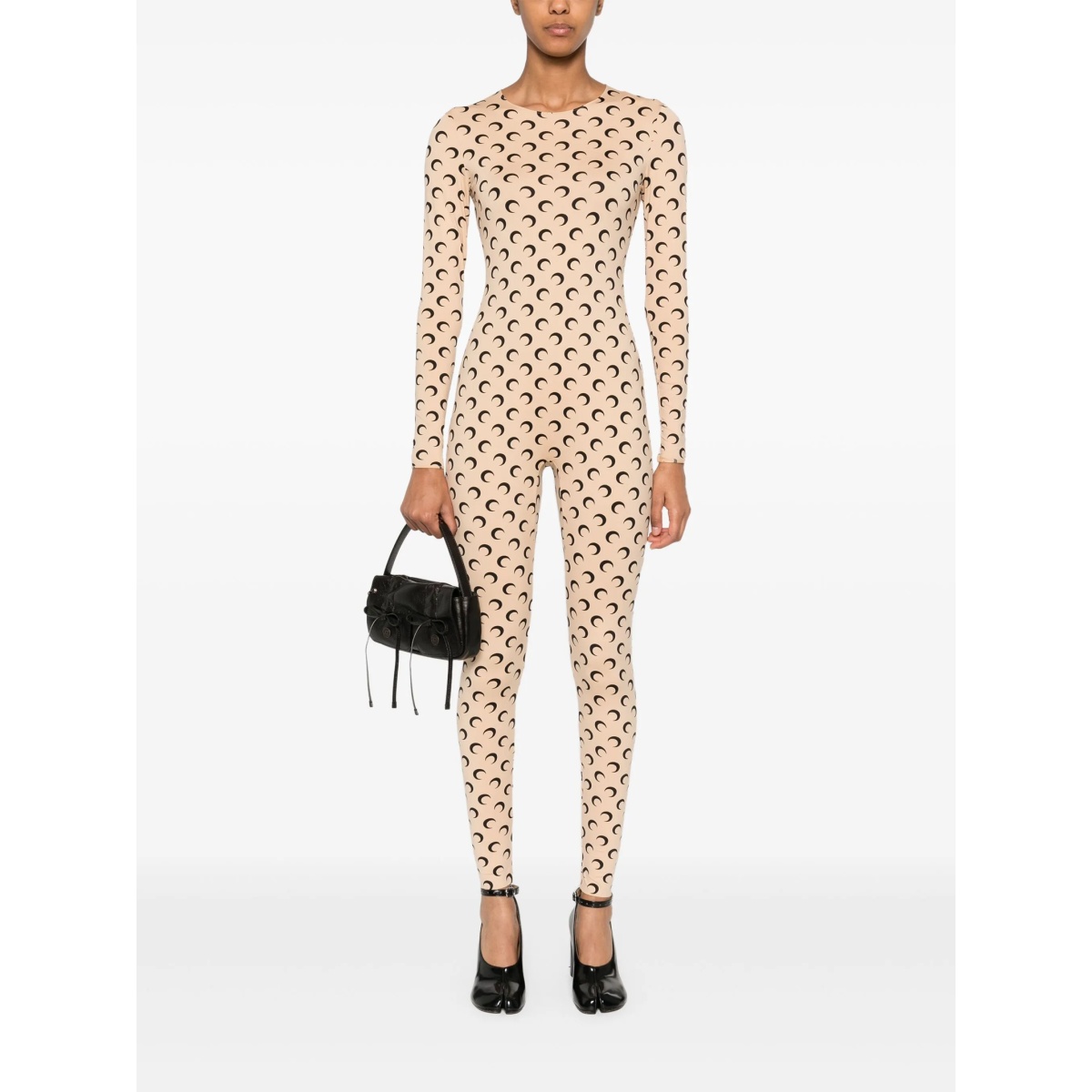 Moon-print jersey jumpsuit - Img 2
