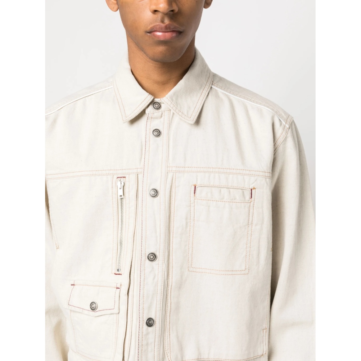 multiple-pockets shirt jacket - Img 5