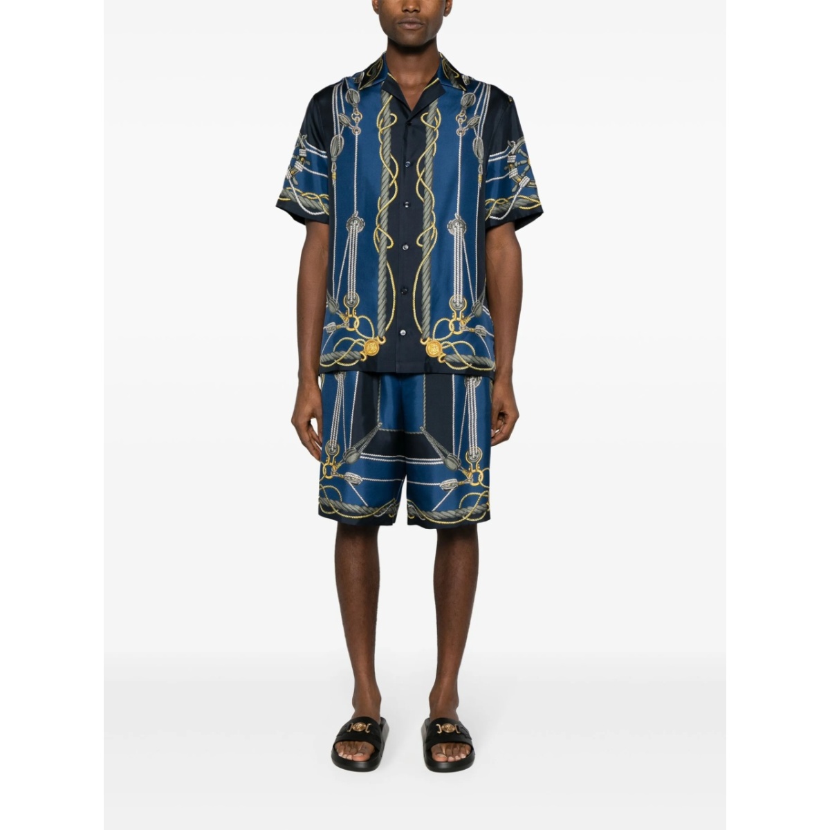 Nautical-print silk shorts - Img 2