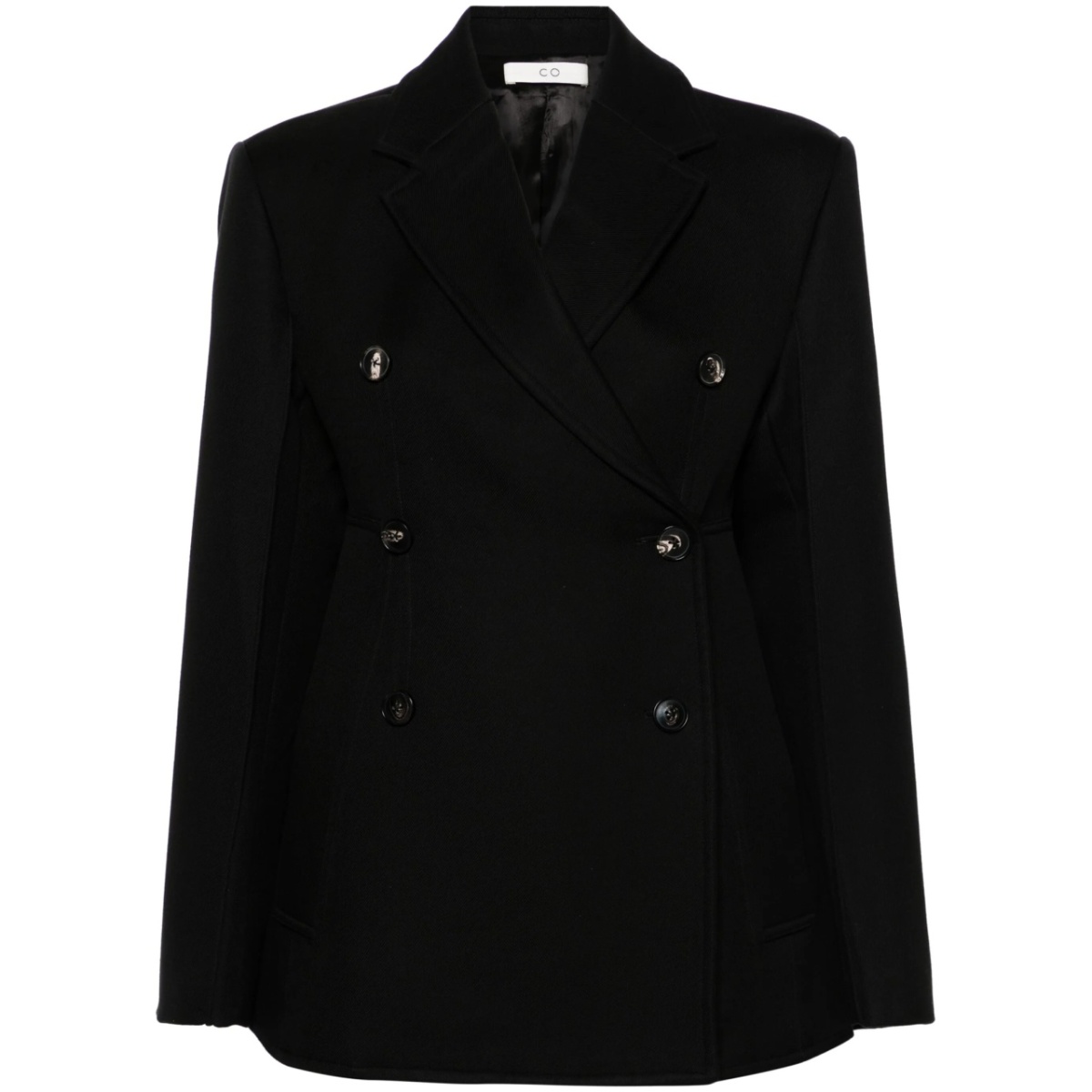 notched-lapels double-breasted blazer
