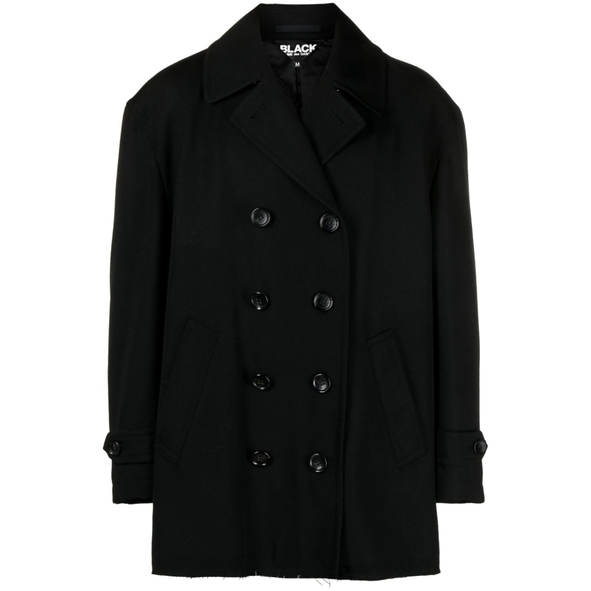 notched-lapels double-breasted coat