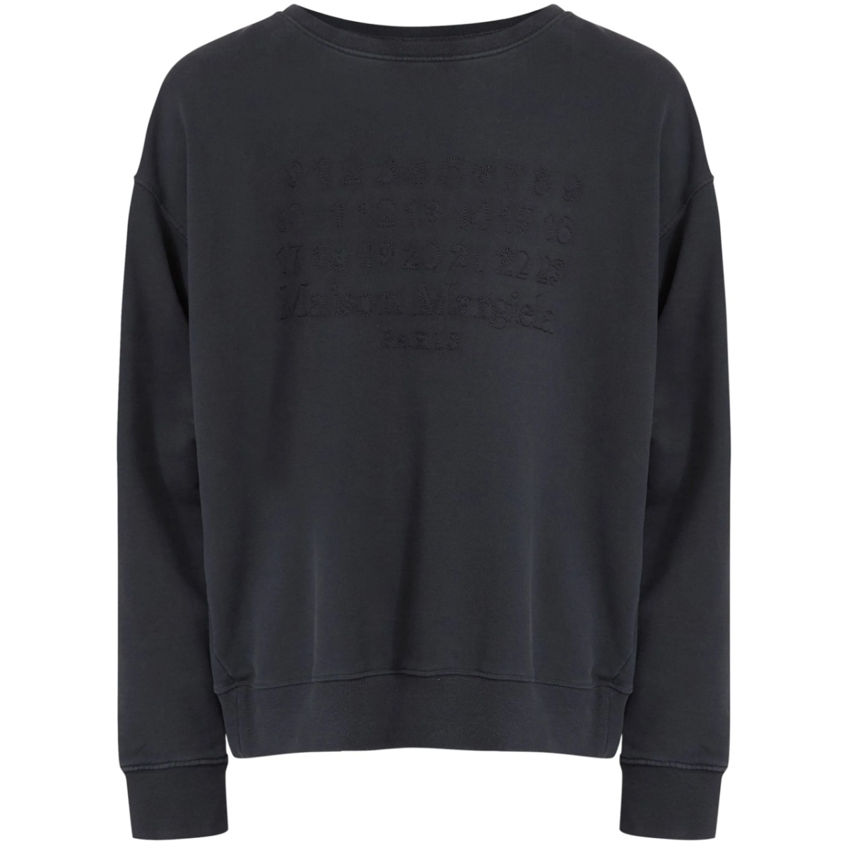 numbers motif sweater