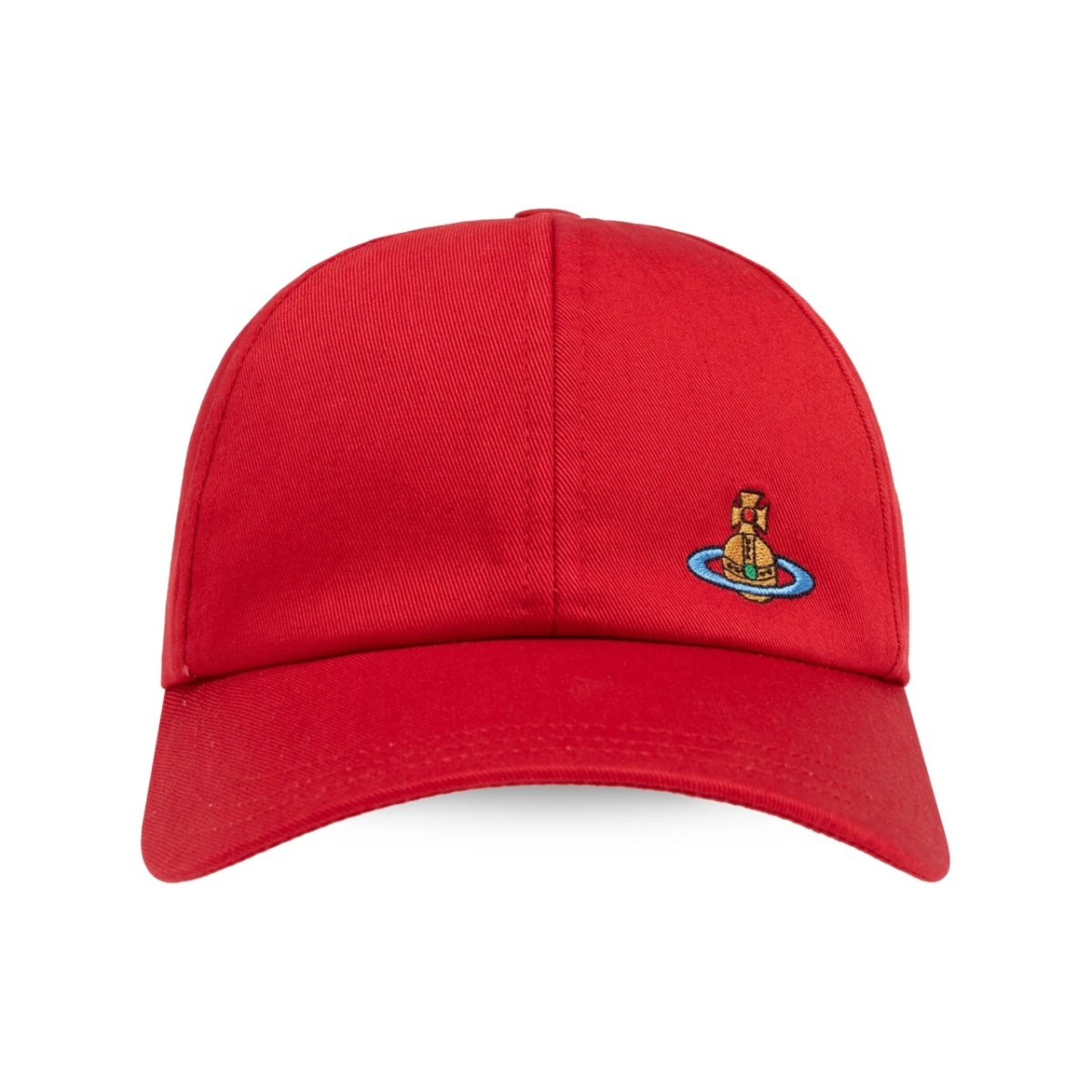 Orb-embroidered cap