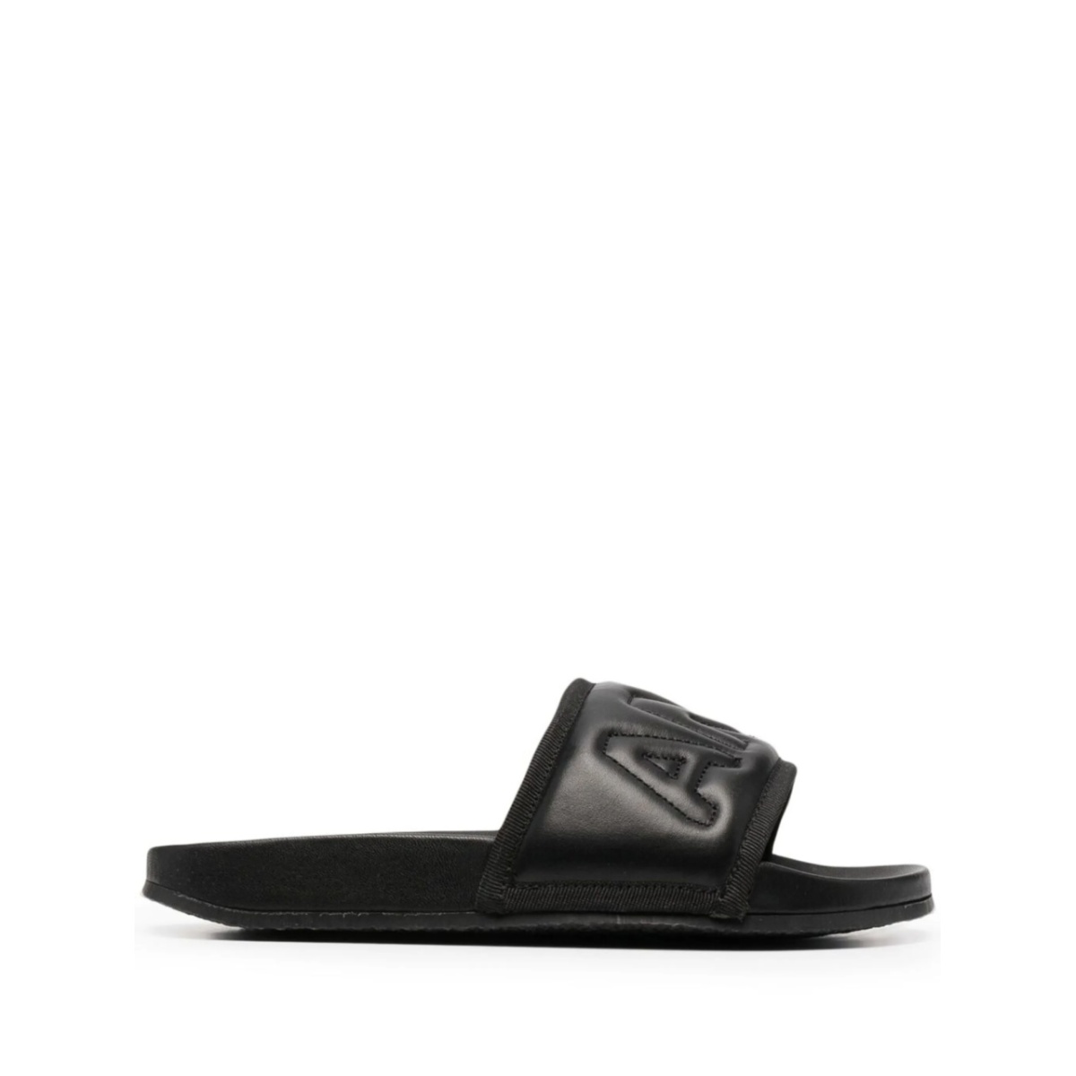 padded leather slides